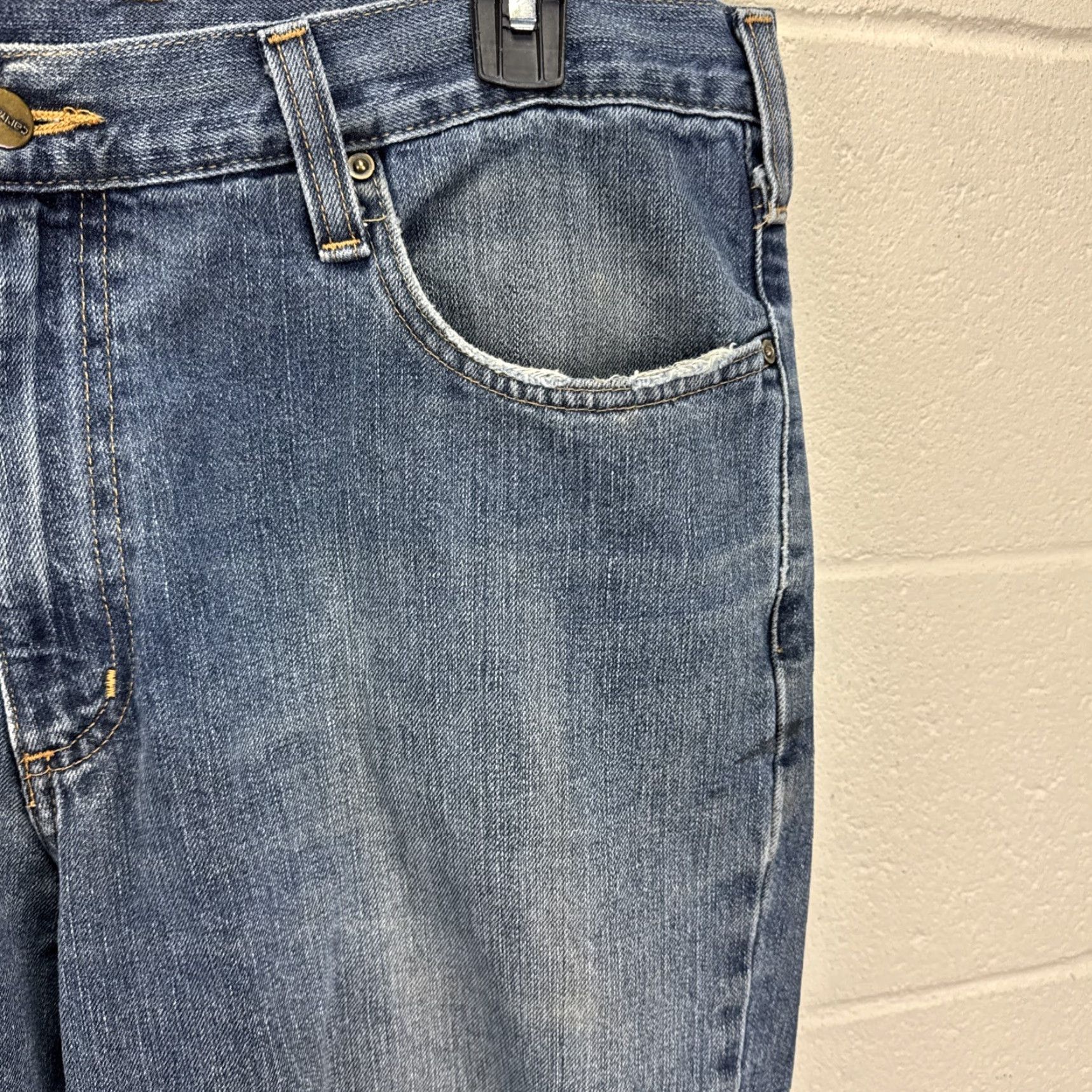 Carhartt Carhartt Jeans Relaxed Fit Mens 36x32 Medium Blue Denim 101483-968 Size US 36 / EU 52 - 3 Thumbnail