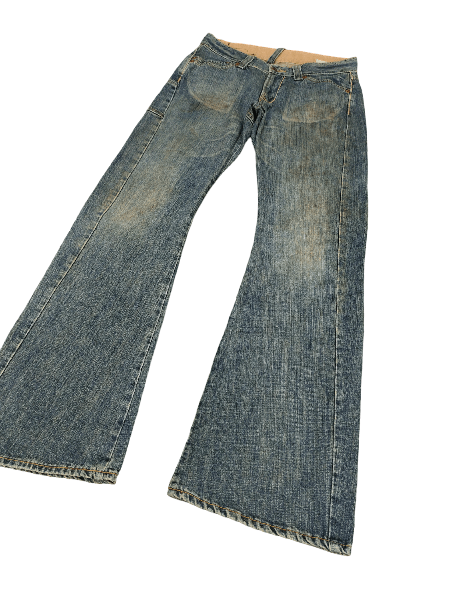 image of If Six Was Nine x Le Grande Bleu L G B Flare Jeans Et Boite Faded Boot Cut Y2K Goa Mudmax (Size 30)
