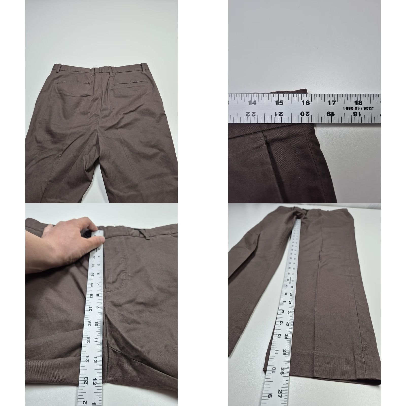 Allsaints AllSaints Chino Pants Mens 30x26 Brown Cotton Slim Straight Lightweight Flat Front Pockets Button Fly Casual Business Womens? Mens Size US 30 / EU 46 - 8 Thumbnail