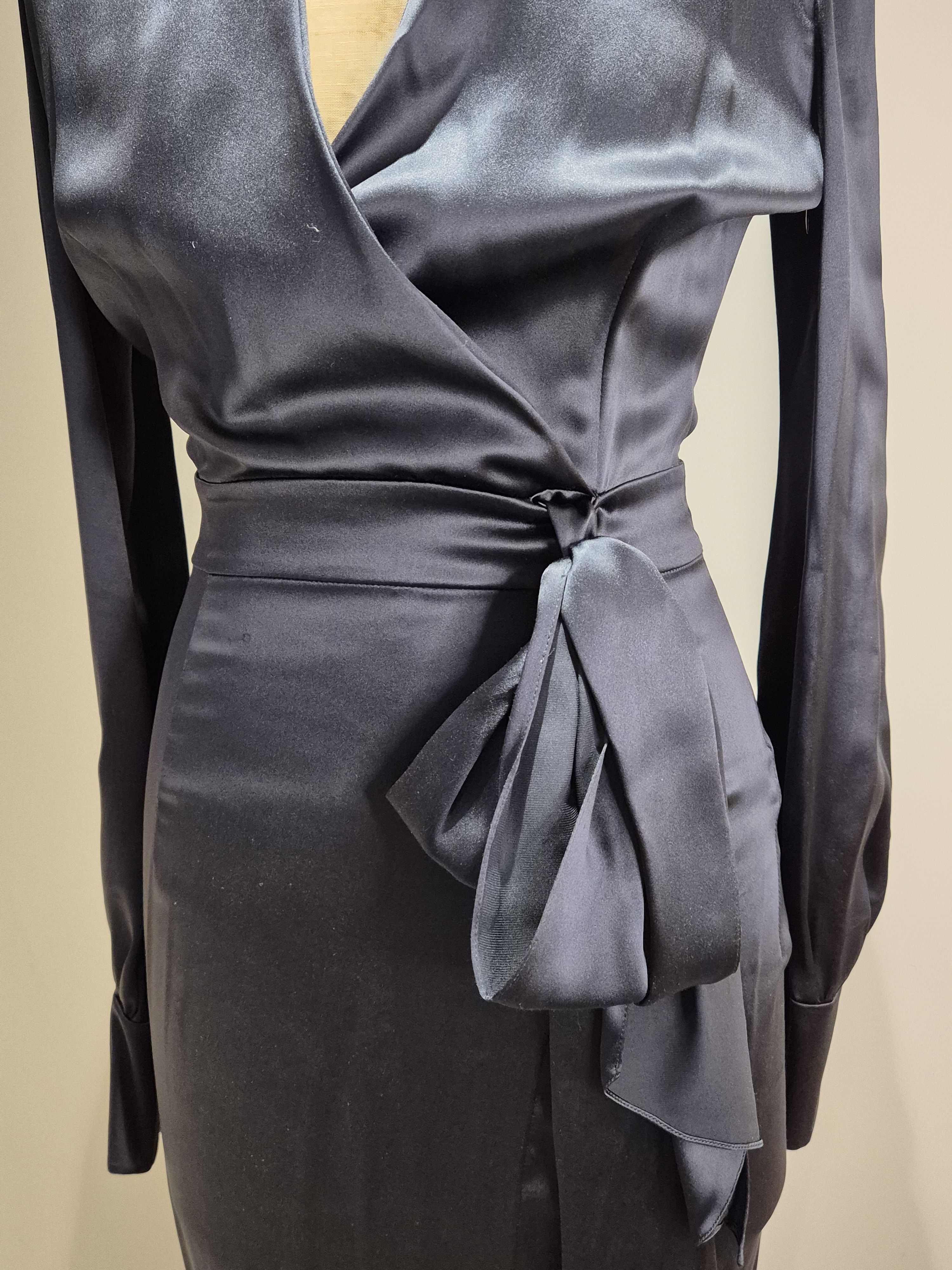 Yves Saint Laurent YSL dark green silk dress, c2014 Size XS / US 0-2 / IT 36-38 - 2 Thumbnail