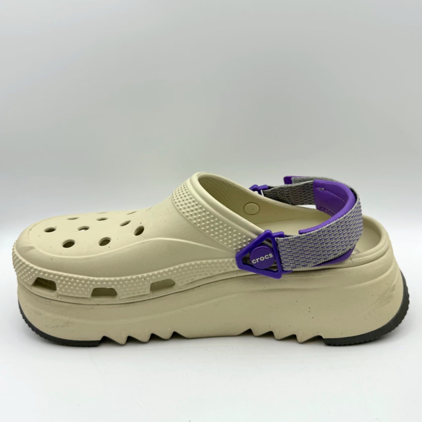 Crocs Crocs Hiker Escape Clogs Unisex Womens 10/Mens 8 Beige/Purple Platform Comfort Size US 10 / IT 40 - 7 Thumbnail