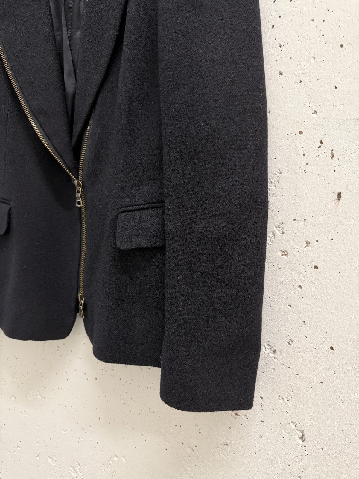 Dries Van Noten Dries Van Noten Asymmetric Zip Wool Blazer Size M / US 6-8 / IT 42-44 - 5 Thumbnail