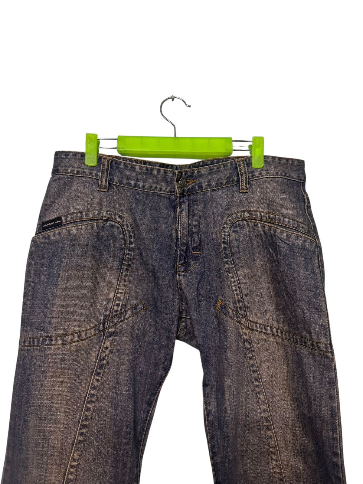 Calvin Klein VINTAGE FADED CALVIN KLIEN JEANS CARPENTER FLARE DOUBLE KNEE Size US 37 - 2 Thumbnail