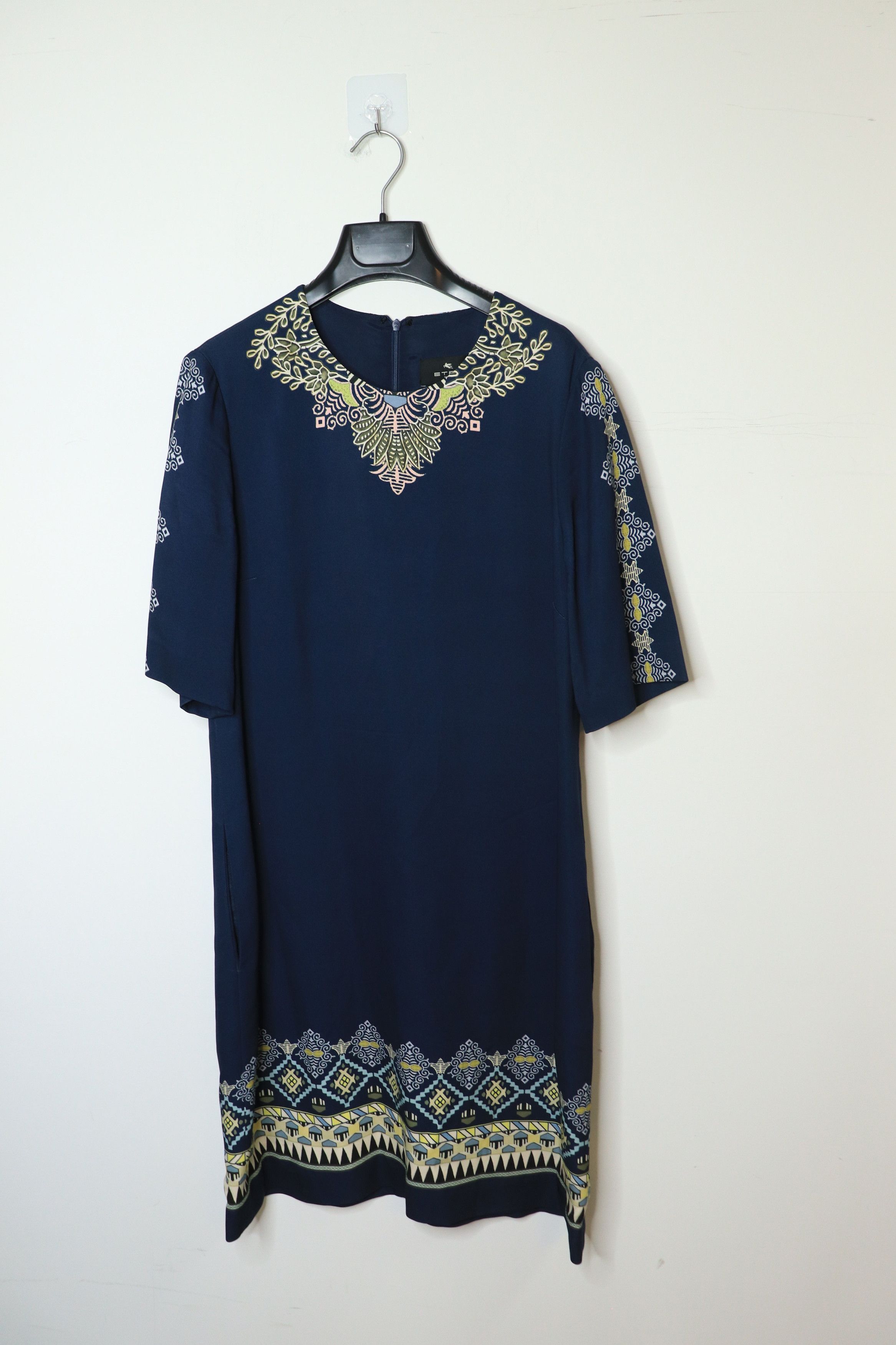 Etro Blue printed midi dress - UK 12 Size M / US 6-8 / IT 42-44 - 1 Thumbnail