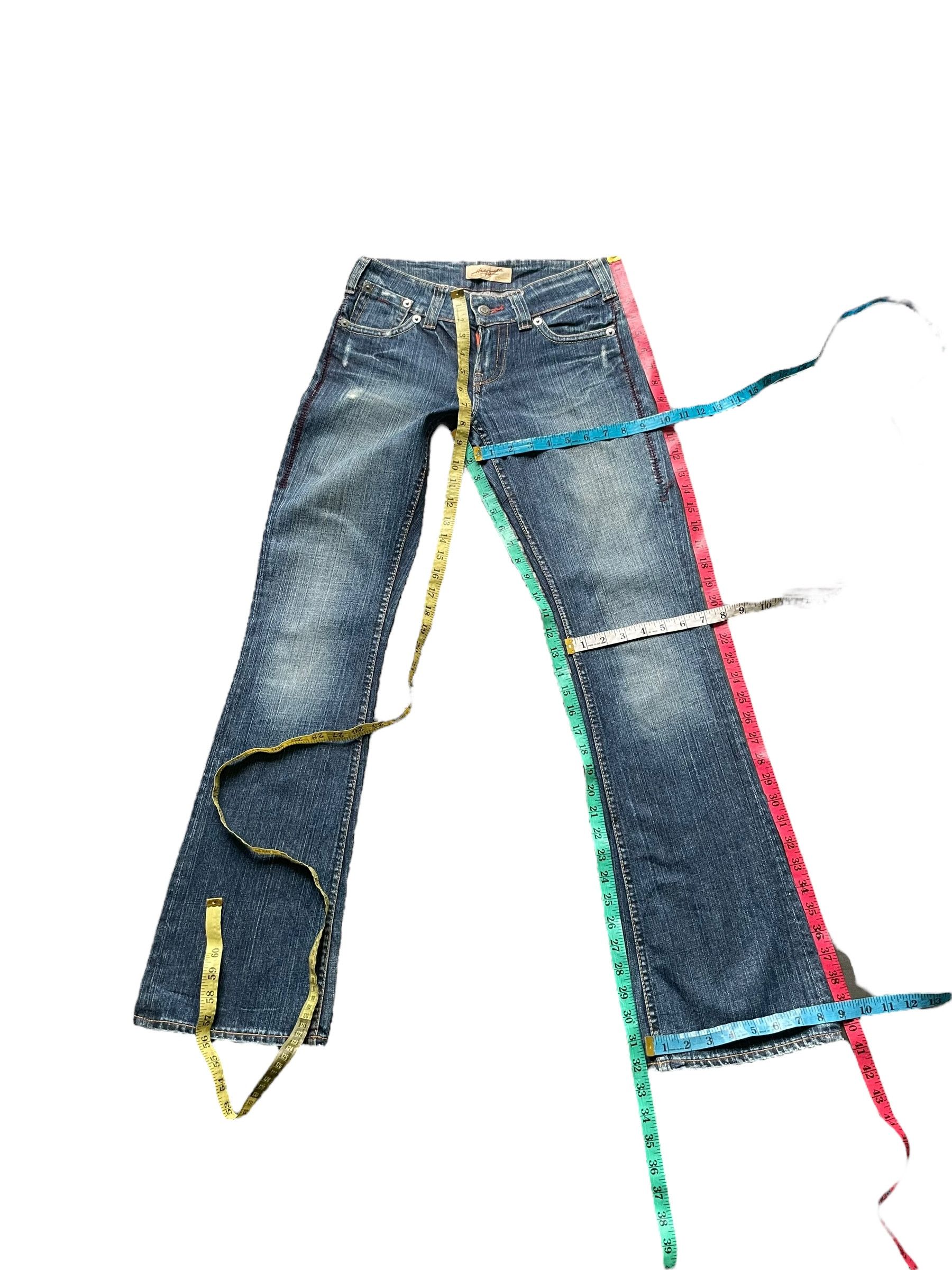 Japanese Brand Flare Honey Suckle Rose Distresed Denim Size 28" / US 6 / IT 42 - 9 Thumbnail