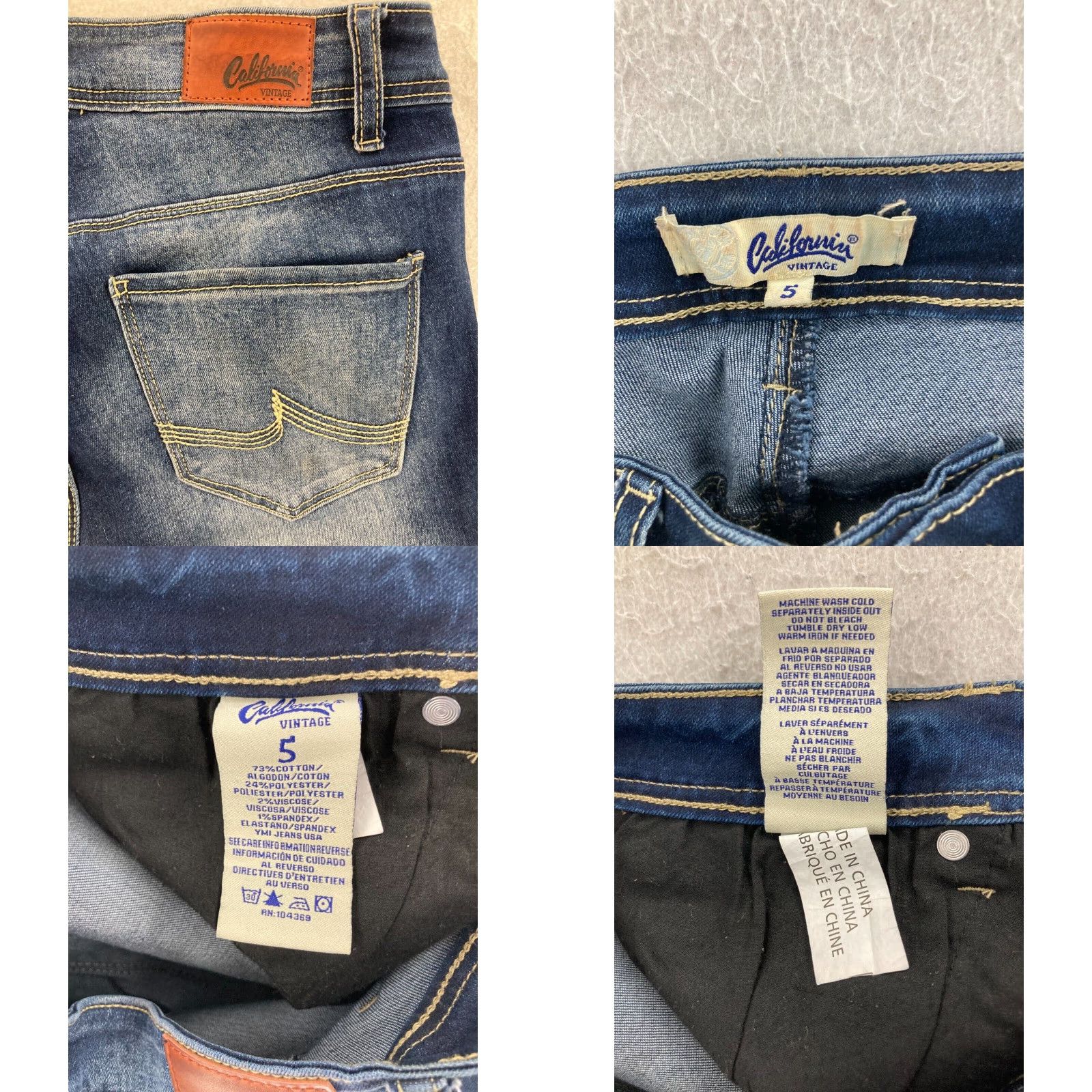 Vintage California Vintage Womens Light Blue Ripped Knee Skinny Jeans Size 27" / US 4 / IT 40 - 8 Thumbnail