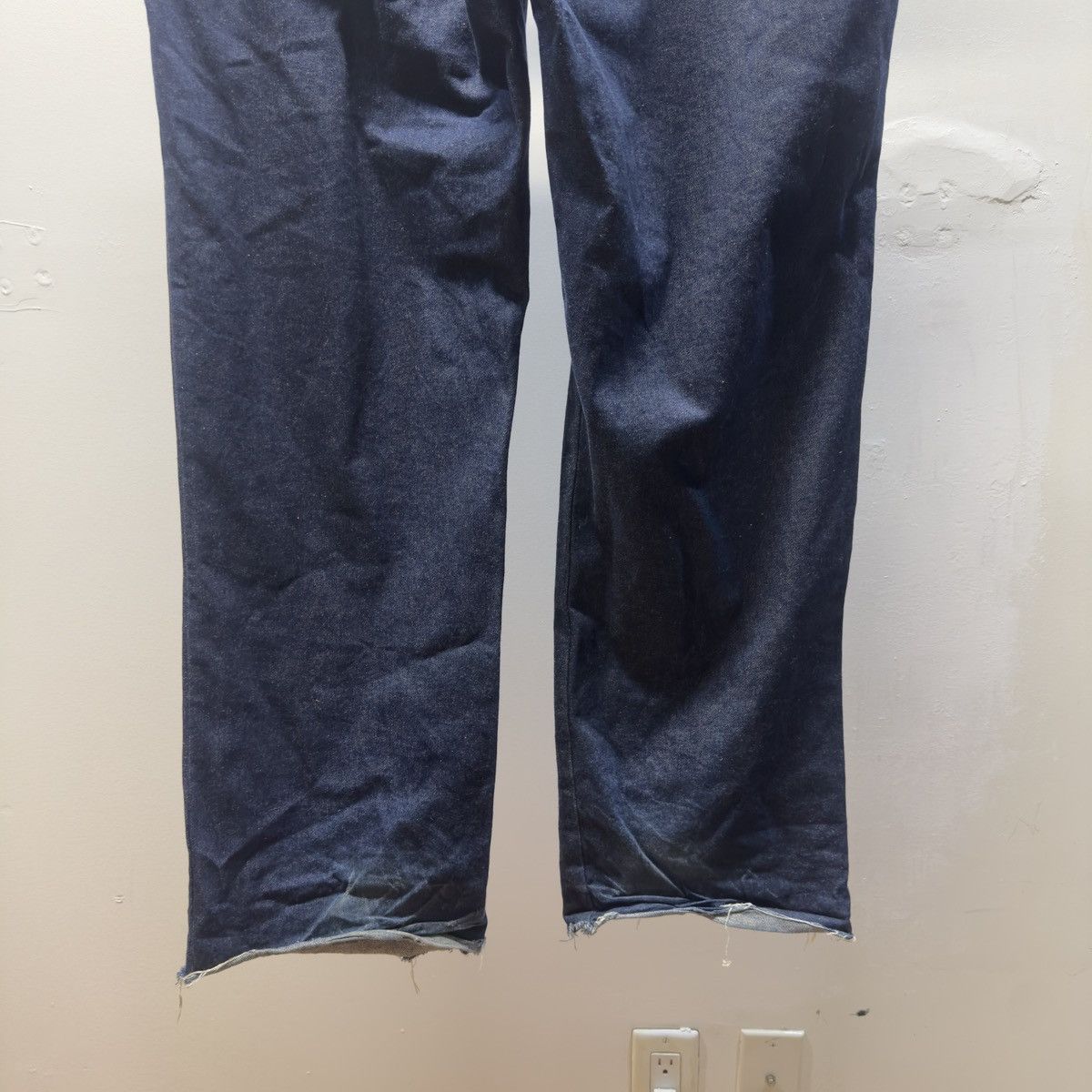 Vintage 80s Dark Wash Baggy Wide Leg Denim Jeans ERD Grunge Chrome Size US 37 - 12 Thumbnail