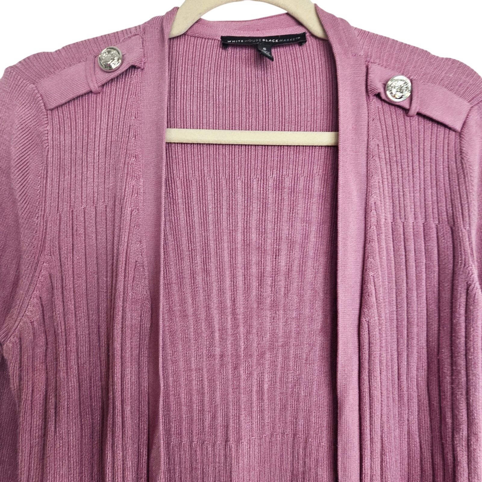 White House Black Market White House Black Market Ribbed Cardigan Sweater Size S Open Size S / US 4 / IT 40 - 2 Thumbnail