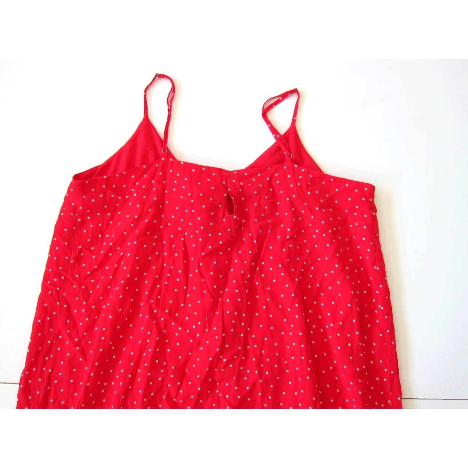 Gap Gap 100% Rayon Red White Polka Dot Spaghetti Strap Tunic Tank Sun Slip Dress XL Size XL / US 12-14 / IT 48-50 - 6 Thumbnail
