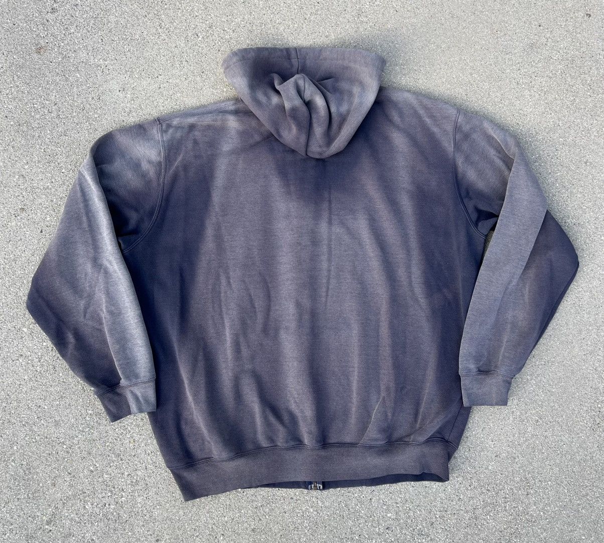 Carhartt Carhartt Hoodie Sun Fade Thrashed Distressed Spellout Zip Up Size US XL / EU 56 / 4 - 2 Thumbnail