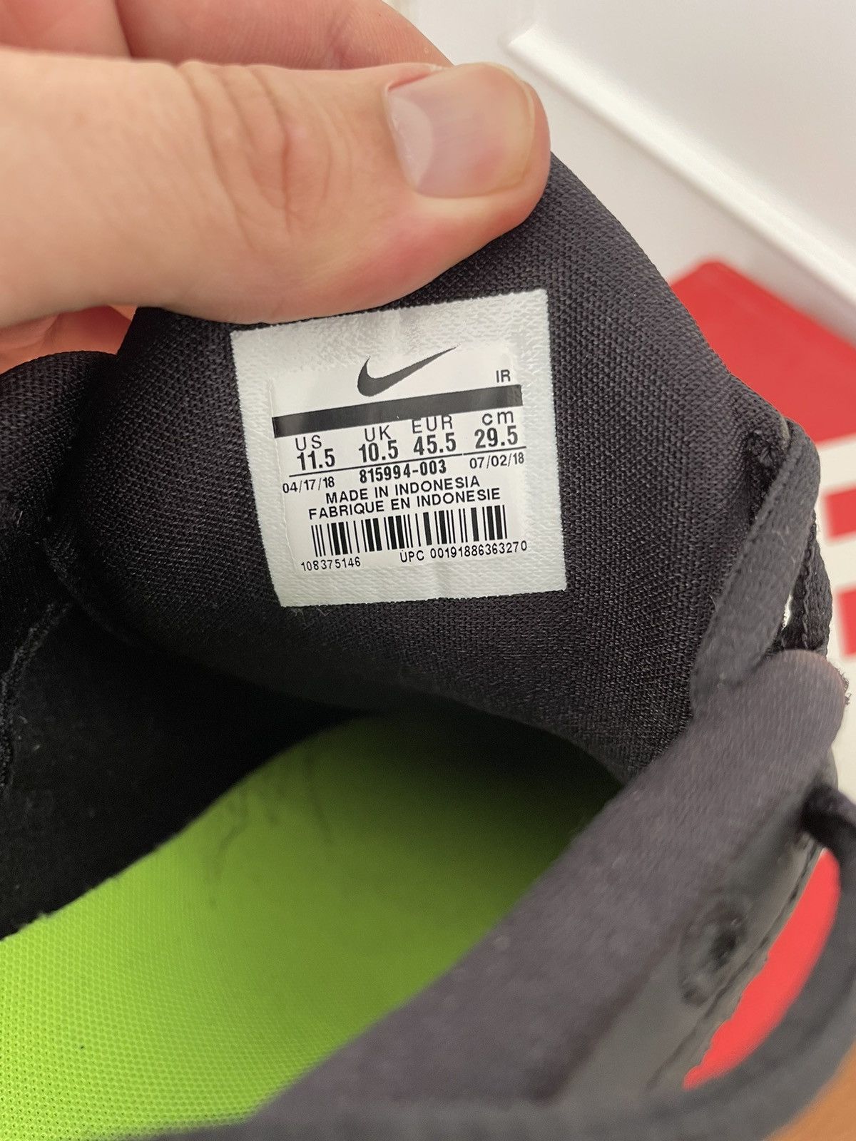 Nike Nike Air Max Plus PRM black/volt Size US 11.5 / EU 44-45 - 9 Thumbnail