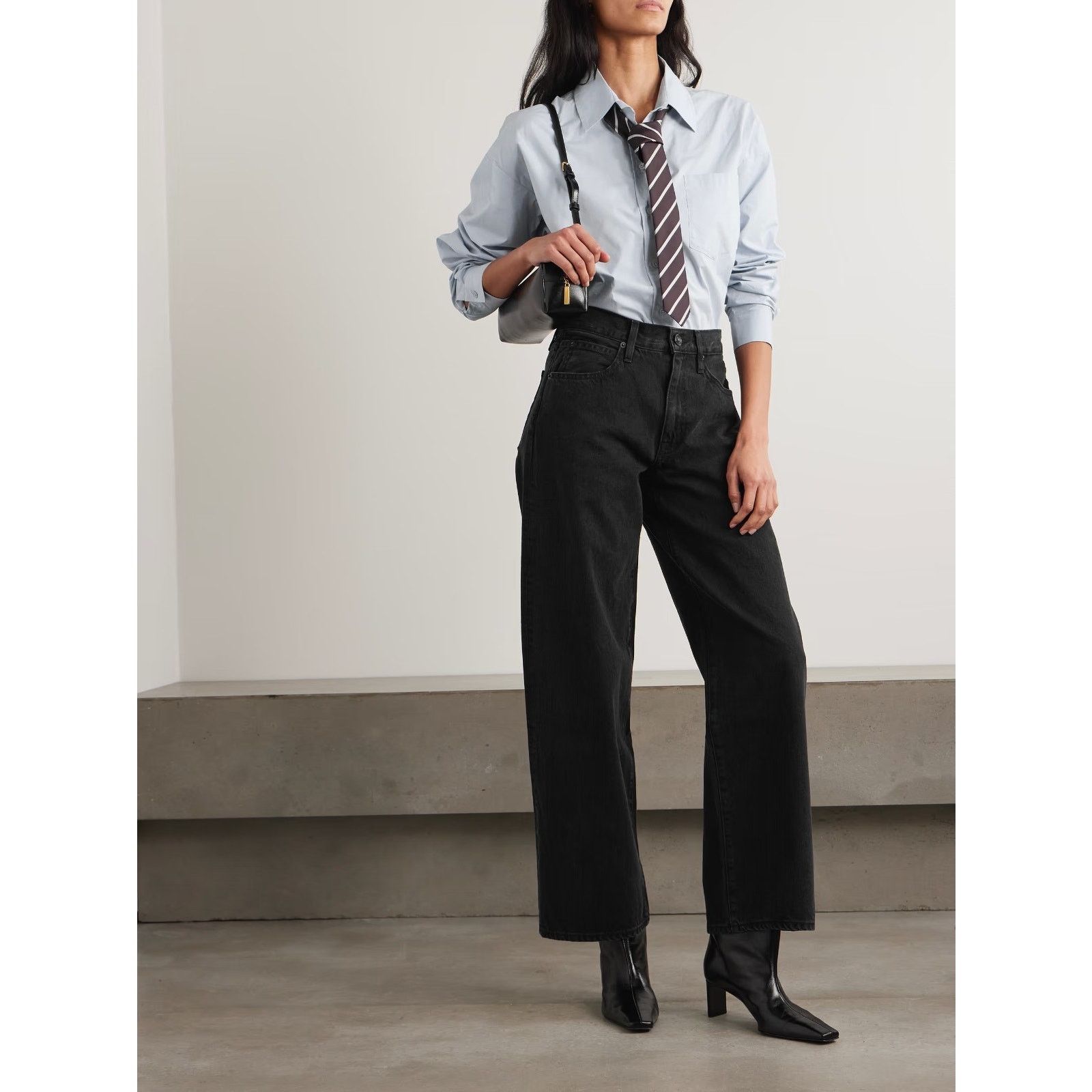 SLVRLAKE SLVRLAKE Noah Relaxed In Wash Shadow Ridge Jeans Size 25 Size 25" / US 0 / IT 36 - 1 Thumbnail