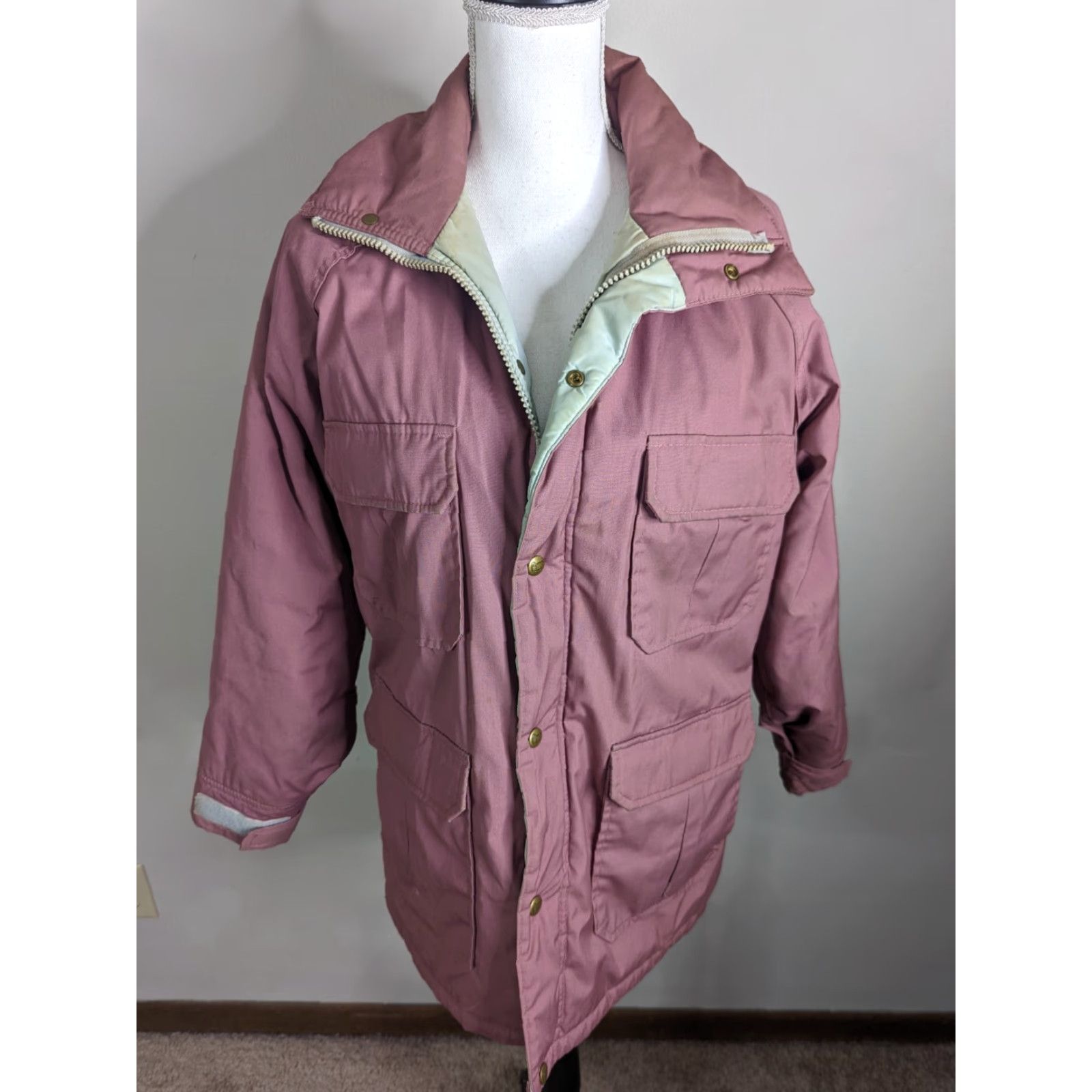 Vintage VINTAGE Woolrich Jacket Coat Sz L The Woolrich Woman Pink Plaid Cotton Blend Lined Wool Blend USA 42 Bust 28 Length 40 Waist Womens Size L / US 10 / IT 46 - 2 Thumbnail