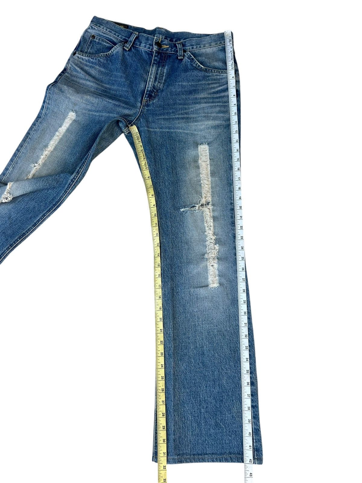 Lee × Vintage VTG 2000s Lee Riders Sanforized Dirty Mud Denim Flare Jeans Size US 32 / EU 48 - 6 Thumbnail