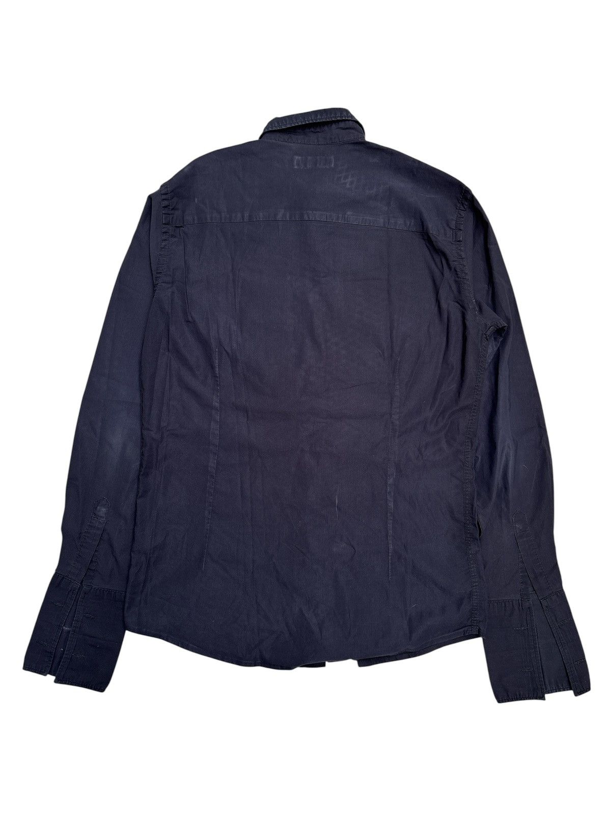Ermenegildo Zegna Washed Black Tuxedo Shirt Size US M / EU 48-50 / 2 - 4 Thumbnail