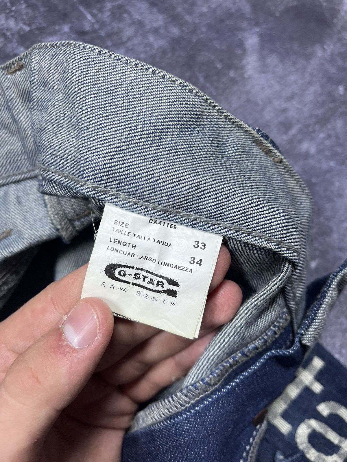 G-Star G-Star RAW Jeans Denim Vintage Streetwear Y2K Big Logo Size US 33 - 12 Thumbnail