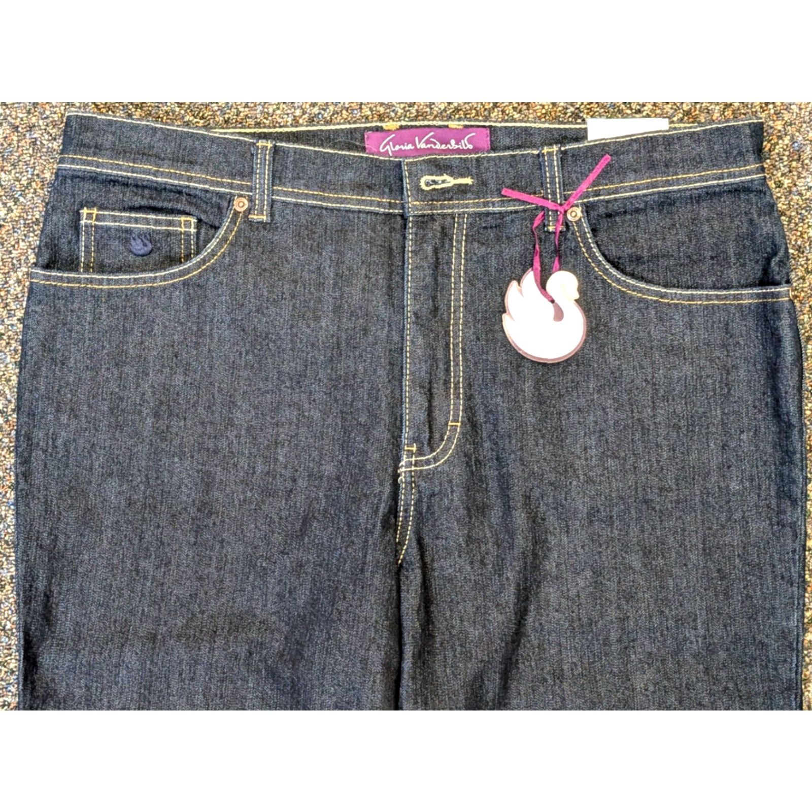 Gloria Vanderbilt Gloria Vanderbilt Amanda Classic Fit 16P Petite Stretch Jeans Womens Denim Tapered 5-Pocket Indigo NWT Size 38" / US 16 / IT 52 - 2 Thumbnail