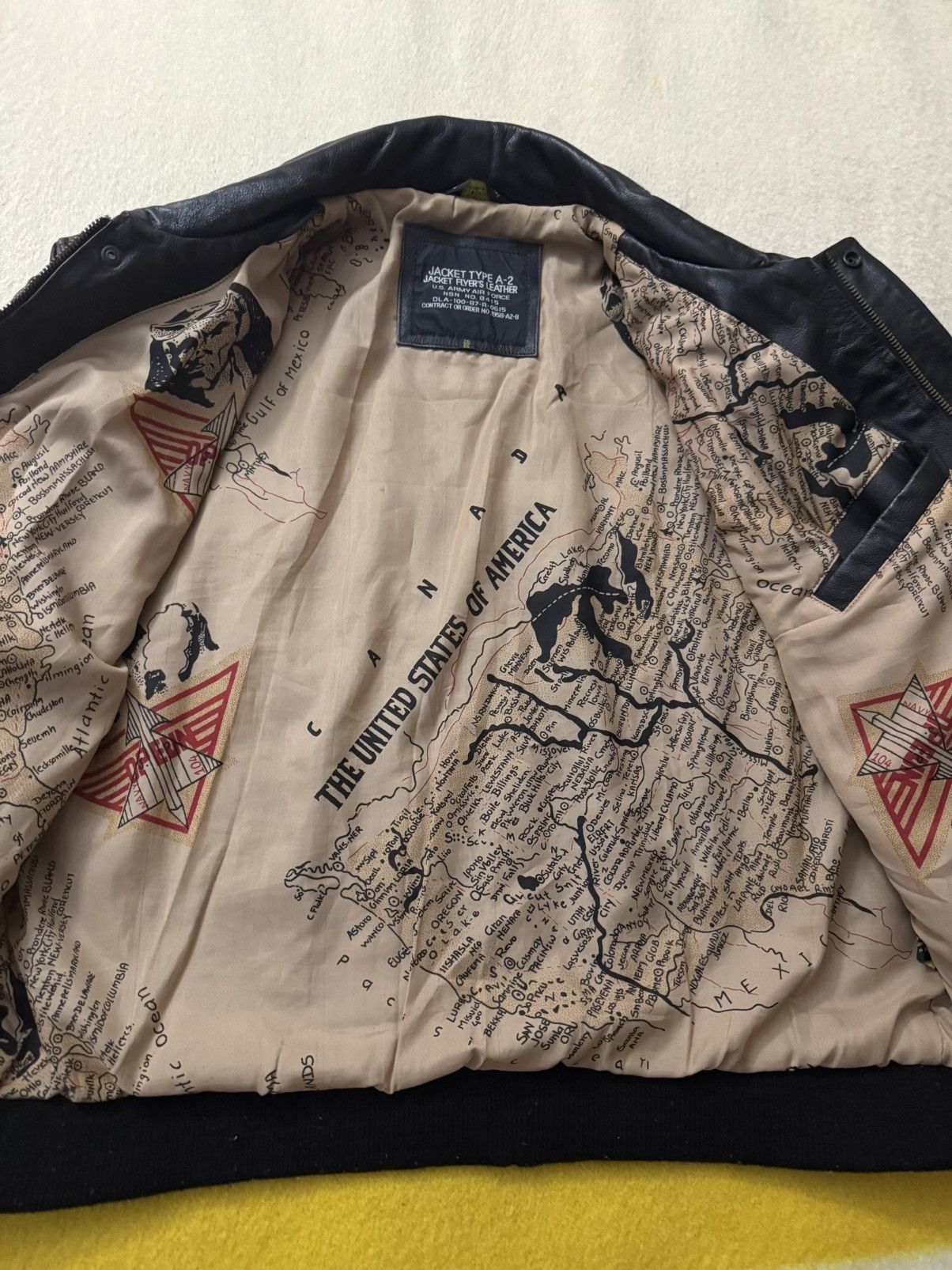 vintage 90s G1 A2 Leather flight jacket Vintage 90 A2 G1 Leather