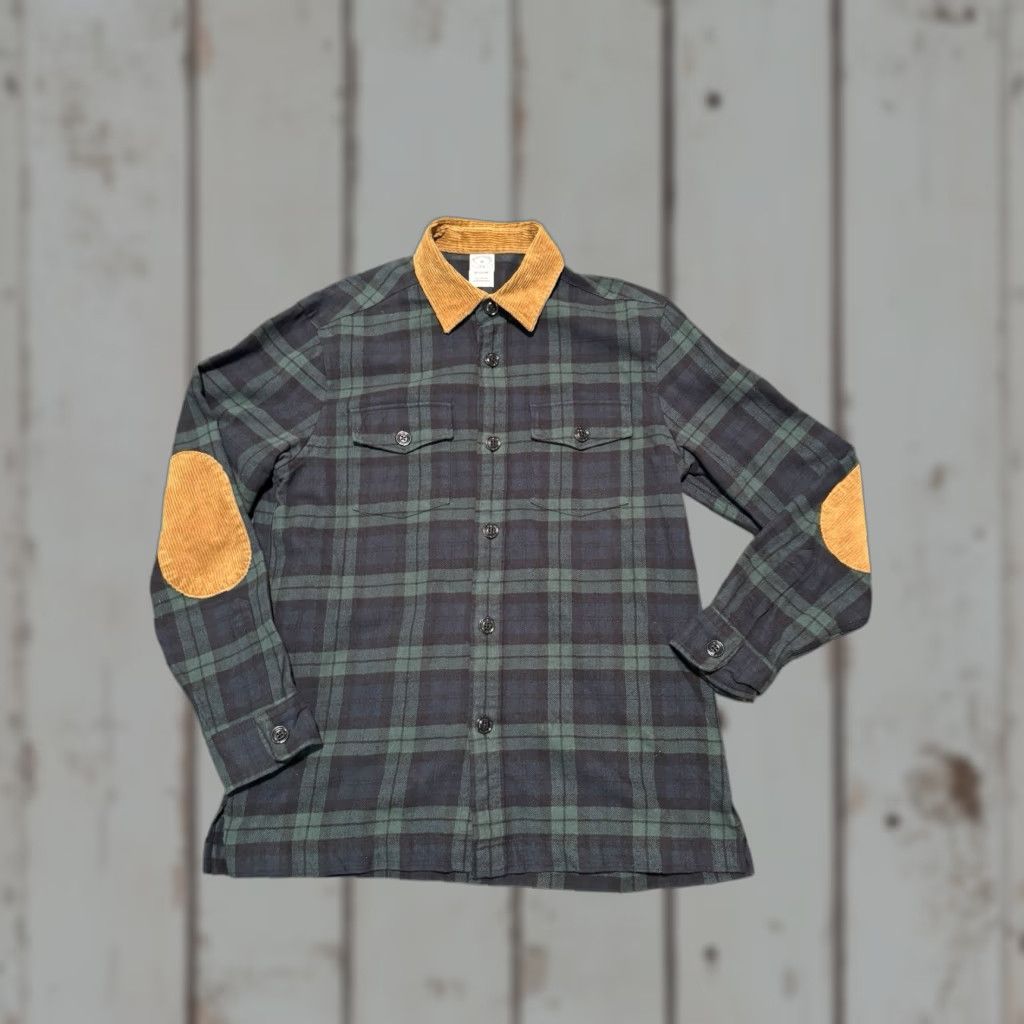 Brooks Brothers VINTAGE Brooks Brothers 1818 Flannel Shirt M Regular Plaid Green Cotton Long Sleeve Button-Up Collared Elbow Patches Men Regular Size US M / EU 48-50 / 2 - 1 Thumbnail