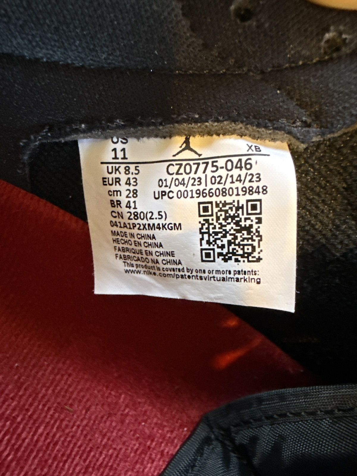 Jordan Brand WMNS Jordan 1 Retro Low OG NC to Chi CZ0775-046 Black 2023 Size US 11 / IT 41 - 10 Thumbnail