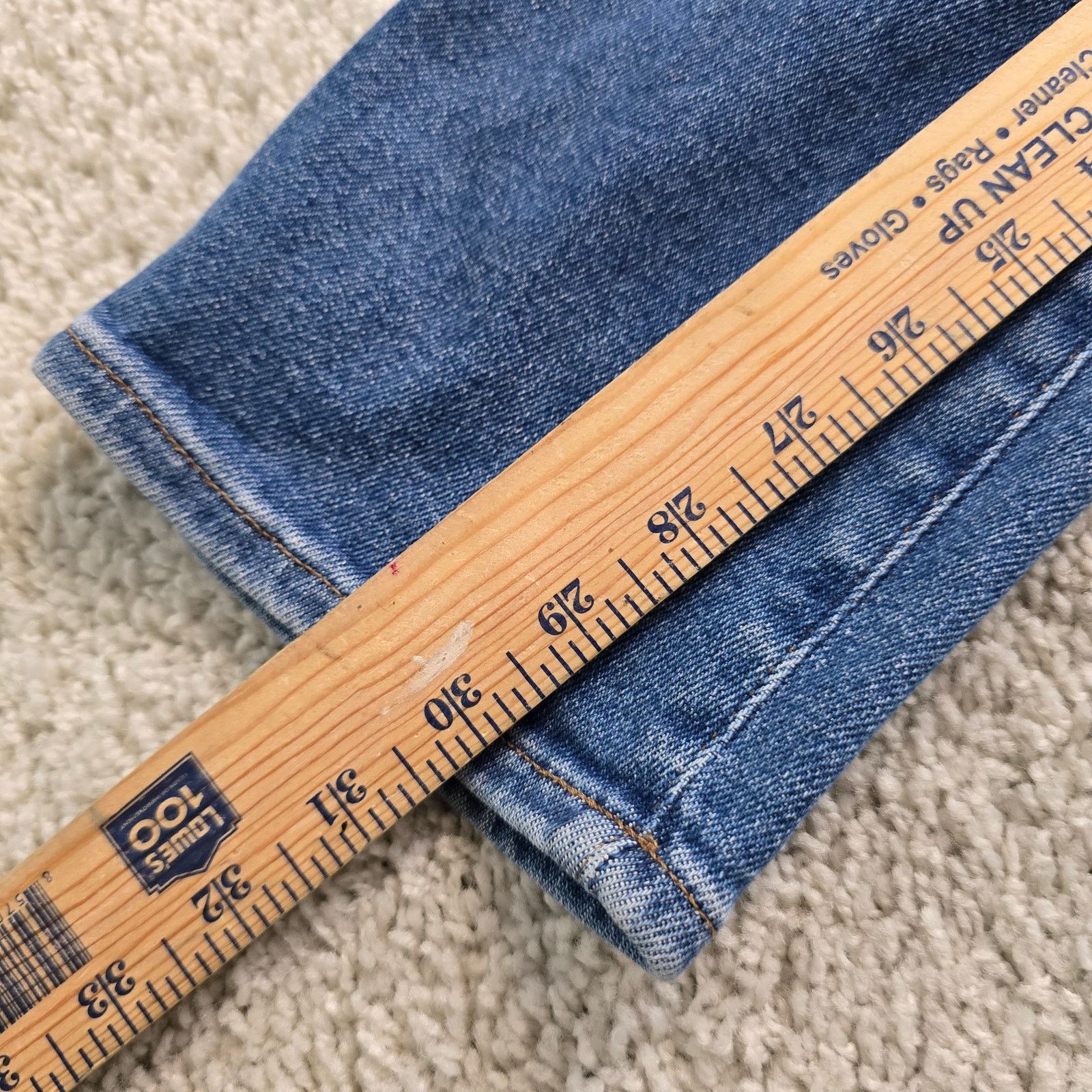 Madewell Madewell Stovepipe Womens 33T Tall 30 Length Blue Jeans Size 33" - 6 Thumbnail