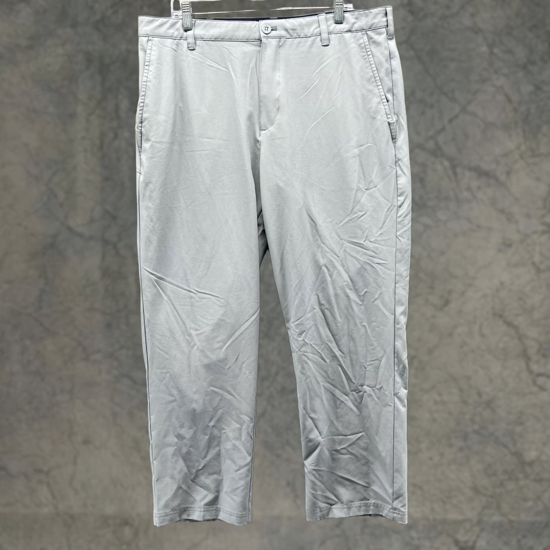 Izod IZOD Pants Men 38x30 Gray Chino Flat Front Straight Leg 38 in Adult Regular Size Type Pants Mens Size US 38 / EU 54 - 1 Thumbnail