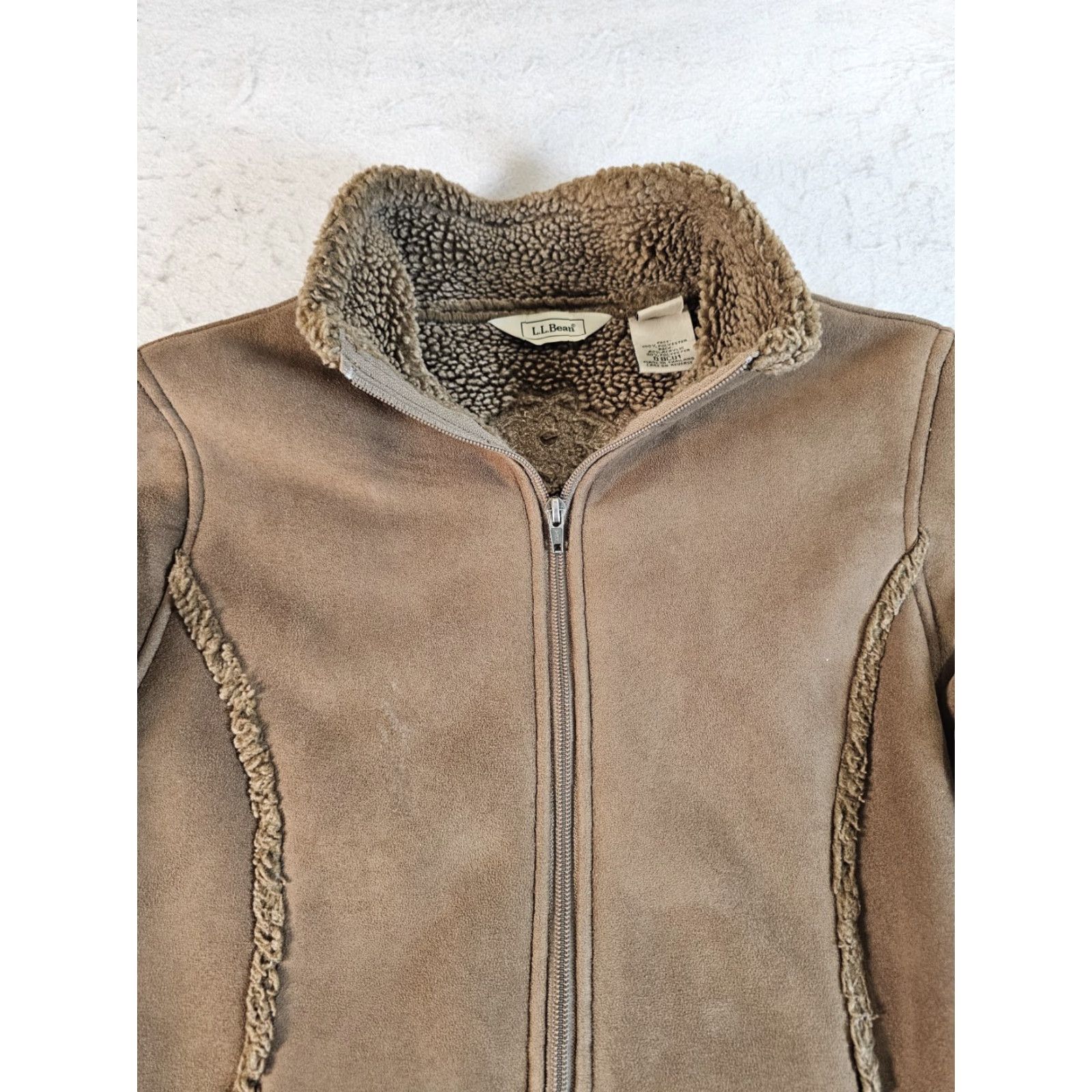 Vintage VINTAGE L.L.Bean Womens Jacket Floral Design Faux Suede Lined Fleece Brown Size M Reg Size M / US 6-8 / IT 42-44 - 7 Thumbnail