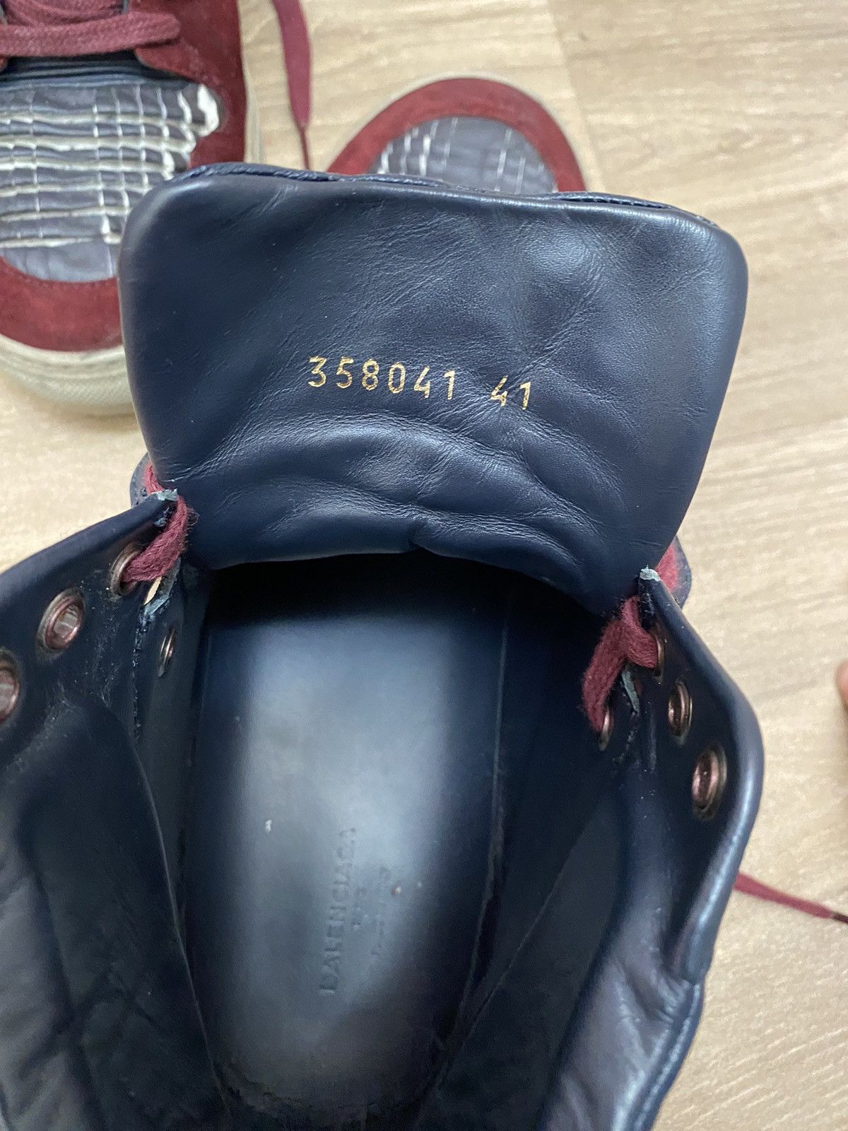 Balenciaga Balenciaga Origami Panel High ‘Navy Burgundy’ Size US 8.5 / EU 41-42 - 4 Thumbnail