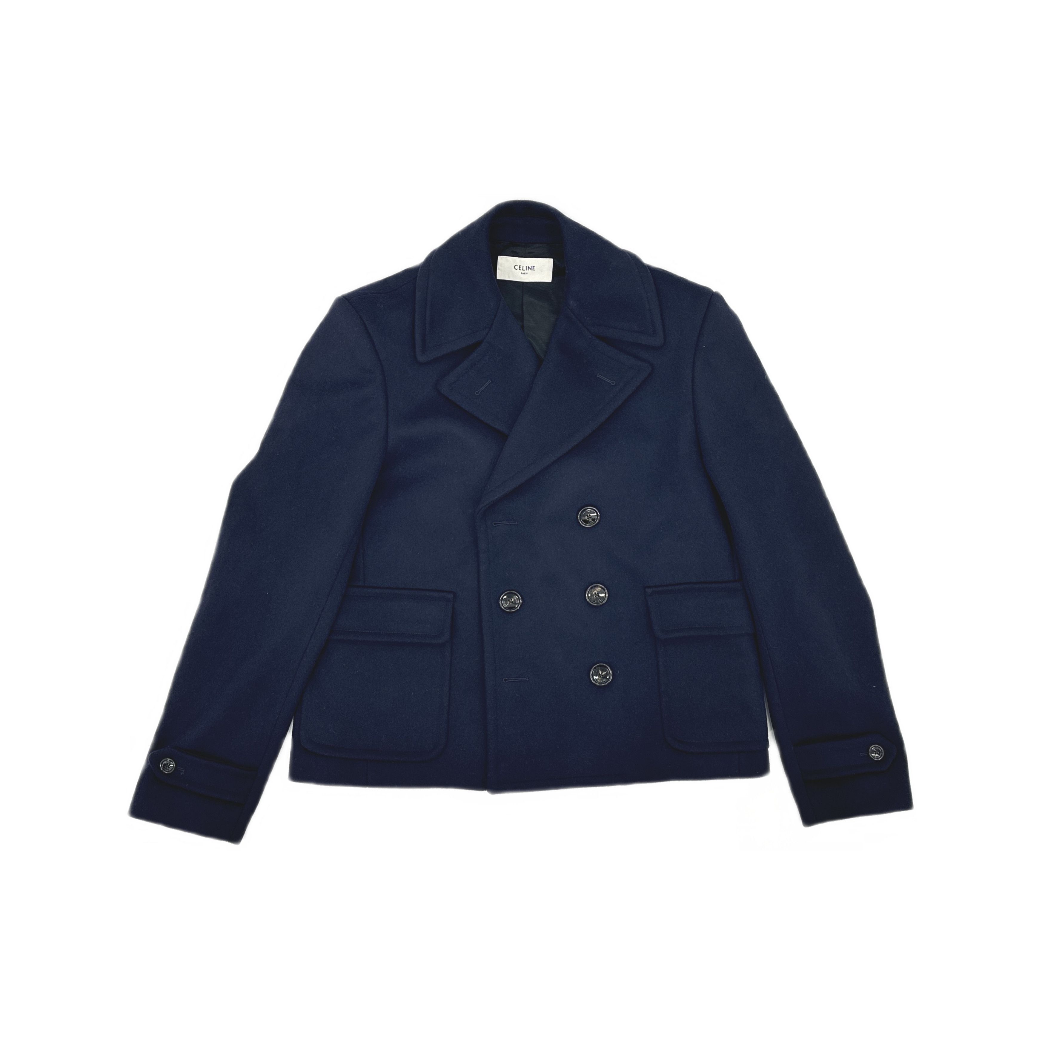 Celine Celine Cashmere Double-Breasted Peacoat Size 50 Size US M / EU 48-50 / 2 - 1 Thumbnail
