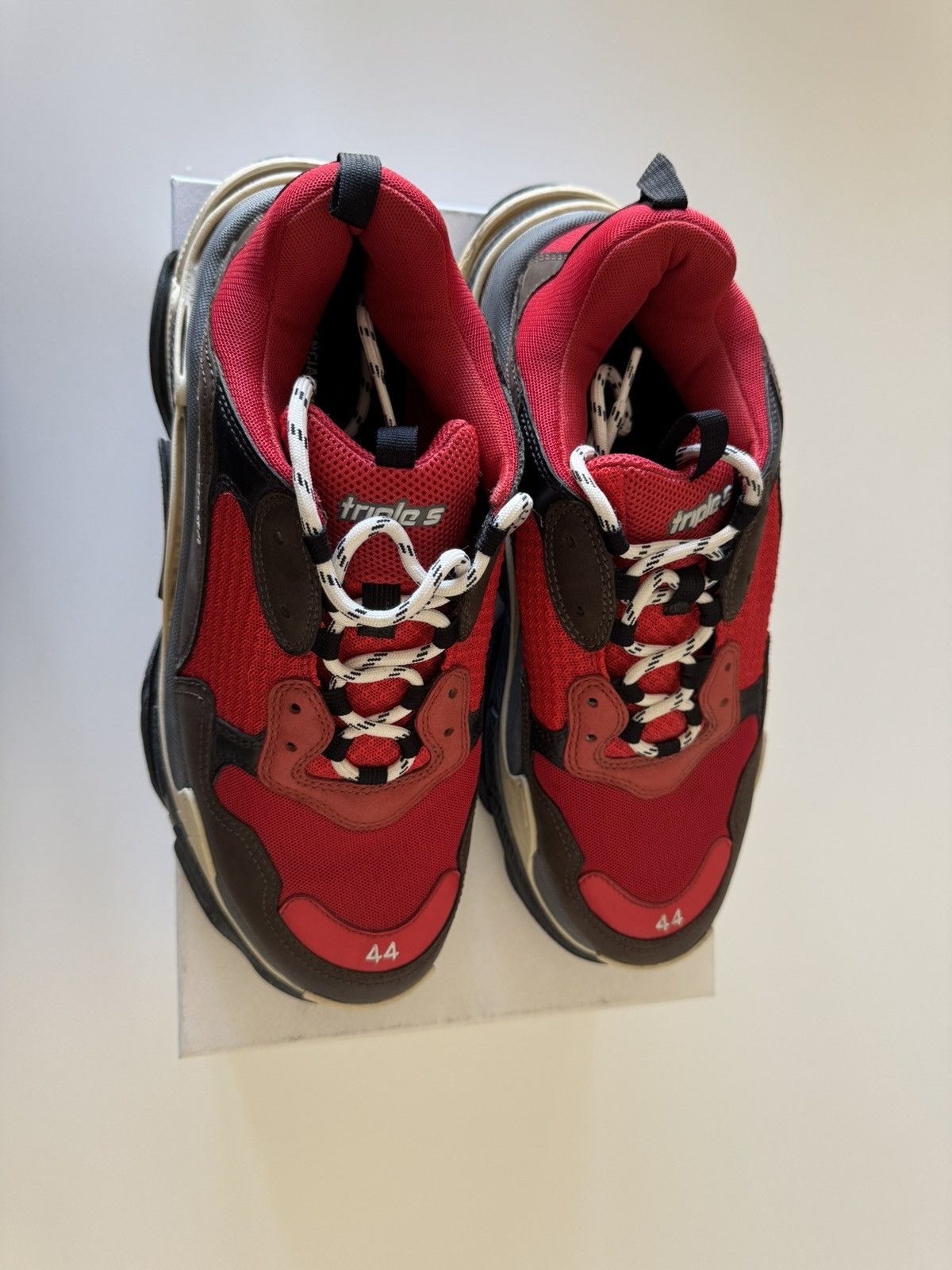 Balenciaga Balenciaga Triple-S Sneakers in Red Size US 11 / EU 44 - 1 Thumbnail