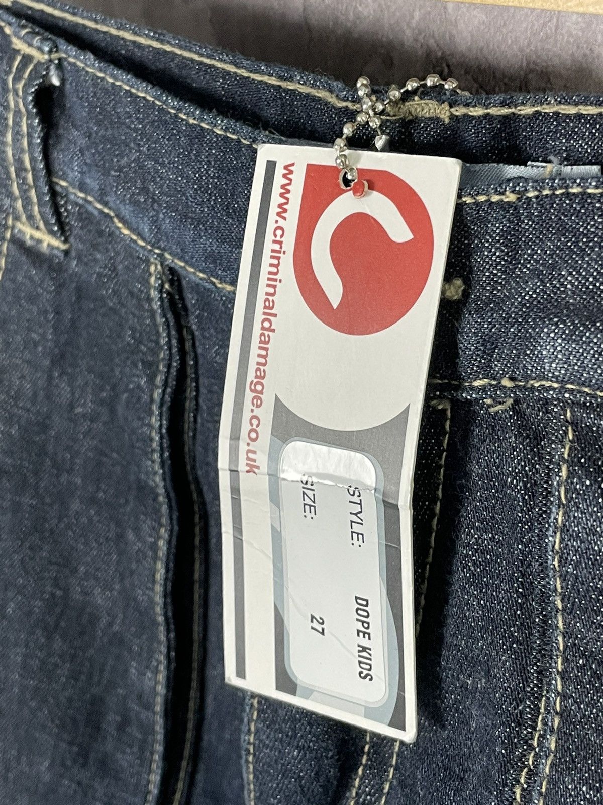 Criminal Damage CRIMNAL DENIM Y2K DENIM JEANS PANTS HIGH WAIST Size US 27 - 16 Thumbnail