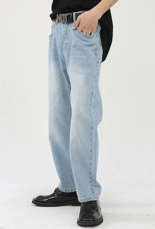 Other Light blue washed trendy casual straight jeans Size US 32 / EU 48 - 5 Thumbnail