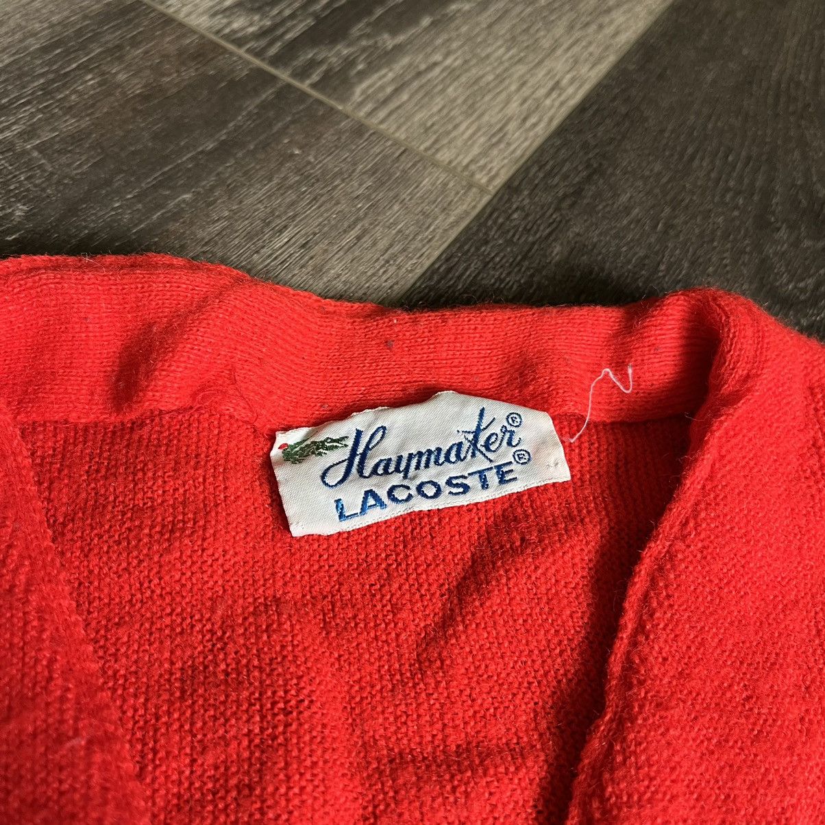 Lacoste Vintage 1960s Lacoste Haymaker Acrylic Cardigan Sweater Red Size US S / EU 44-46 / 1 - 3 Thumbnail