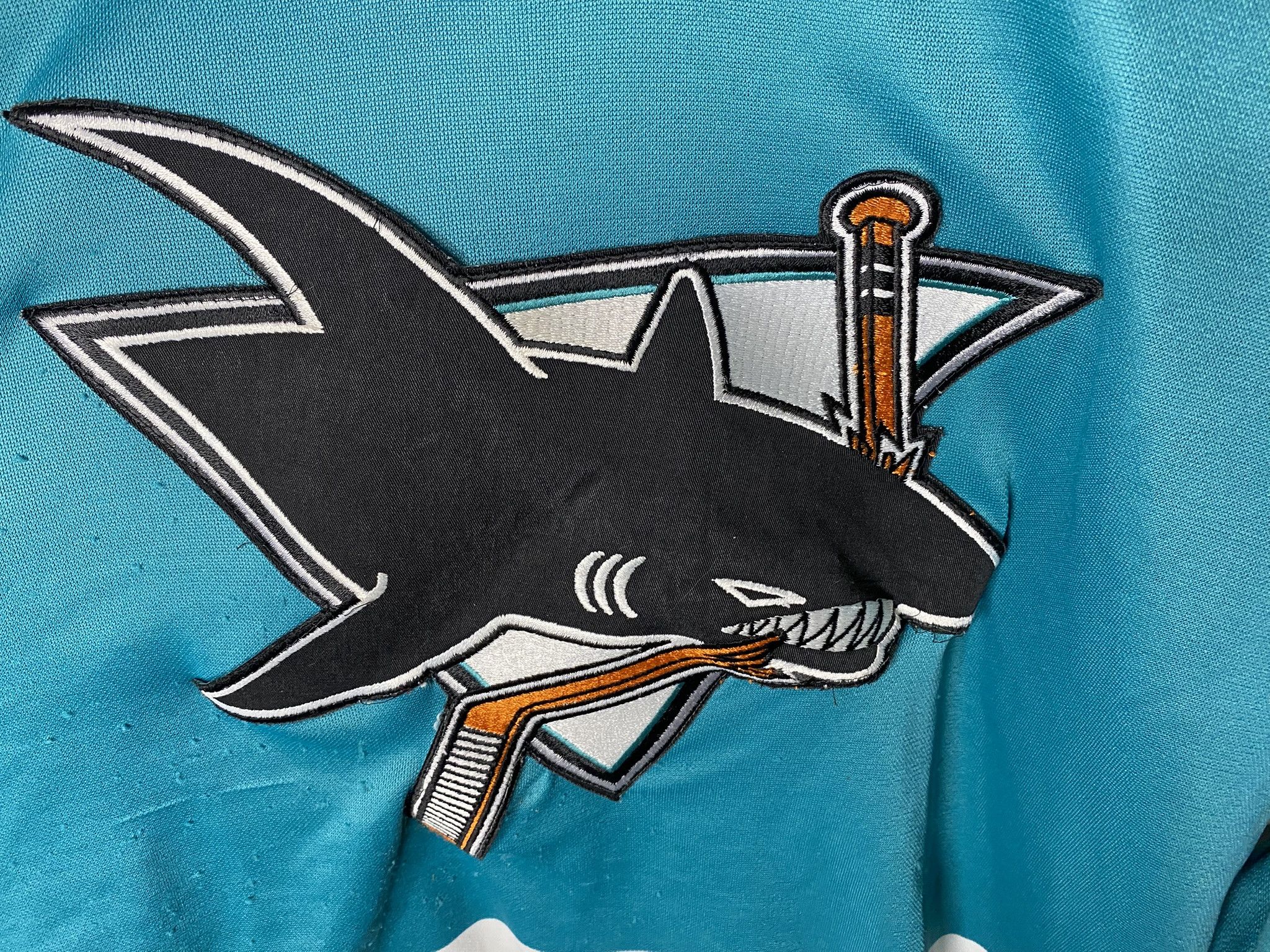Ccm SAN JOSE SHARKS 80S NHL ICE HOCKEY SHIRT JERSEY VINTAGE Size US XL / EU 56 / 4 - 4 Thumbnail
