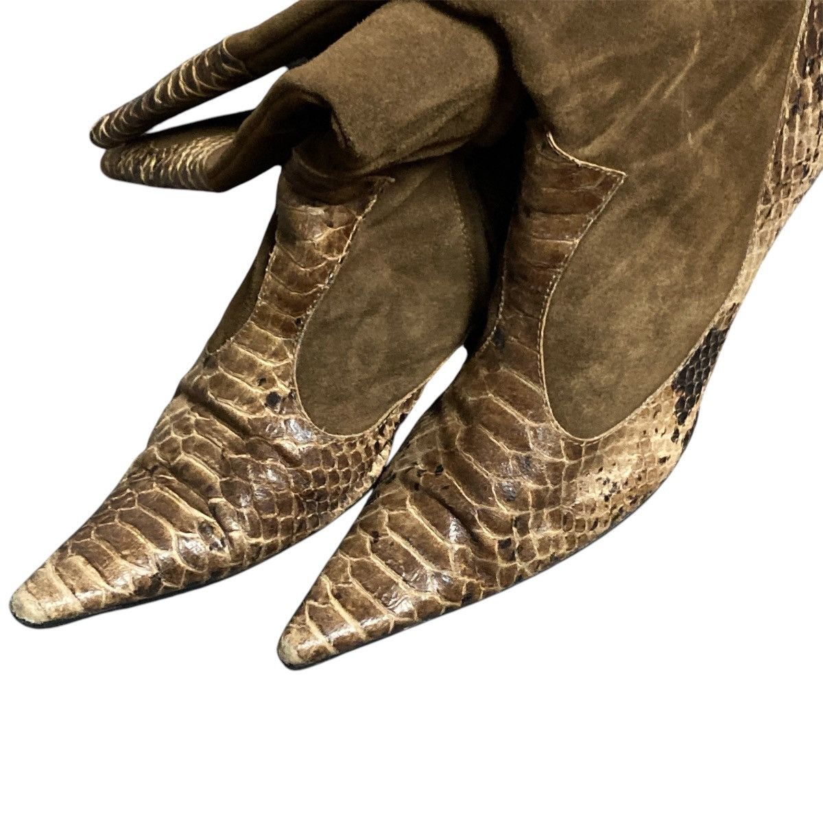 Japanese Brand Avant garde cobra style leather vintage y2k boots Size US 9 / IT 39 - 4 Thumbnail
