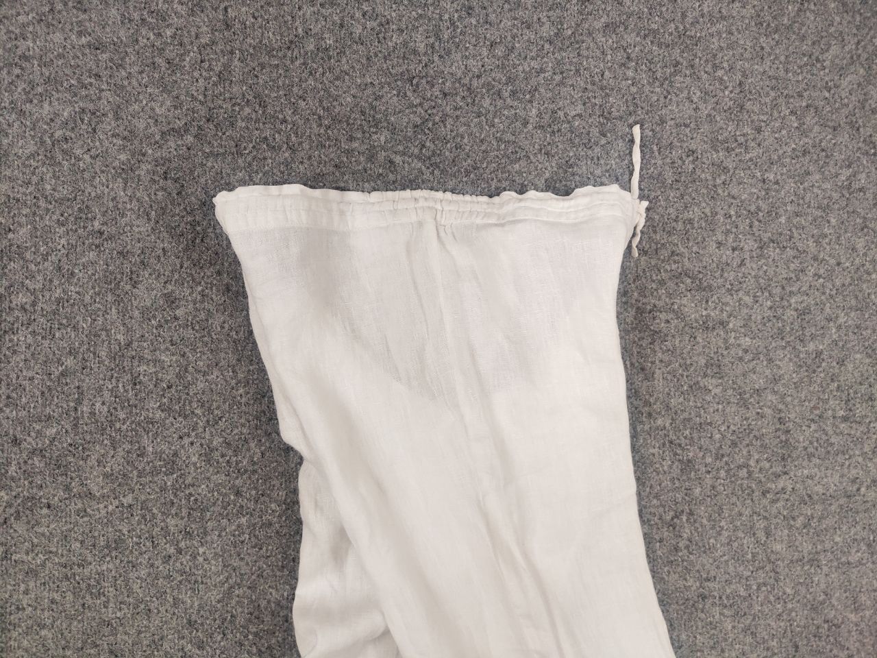 120% Lino 120% Lino Design Classic white Trouser Pants elastic waist Size 30" / US 8 / IT 44 - 14 Thumbnail
