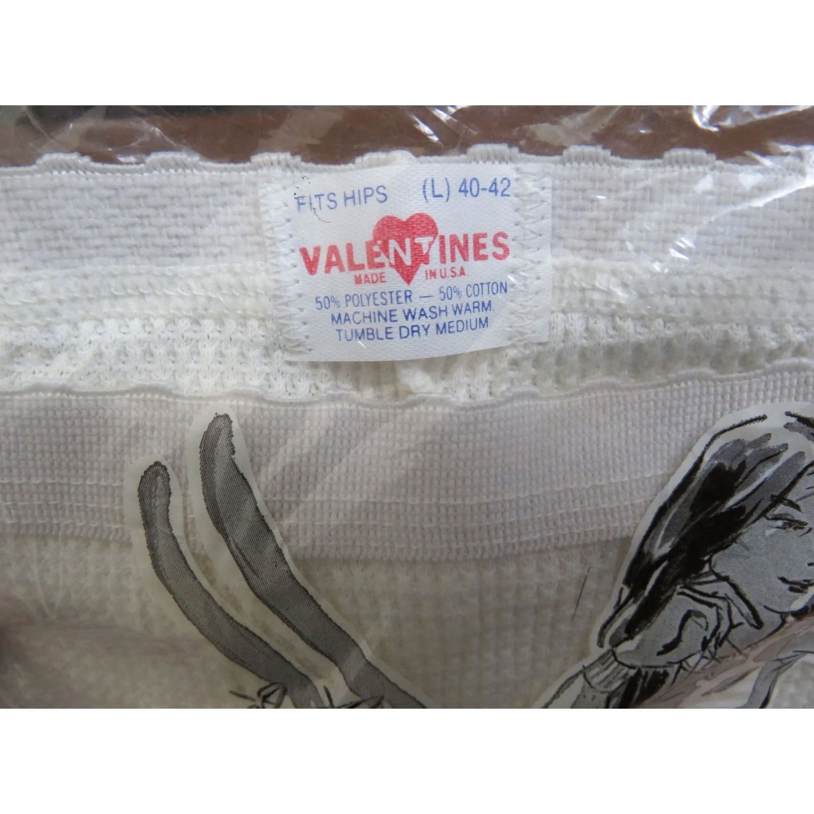 Vintage VINTAGE Caldor Ladies Long Underwear Thermal Underwear White L 1970s Hearts Cotton Polyester NOS Mens Womens Girls Boys Size ONE SIZE - 2 Thumbnail