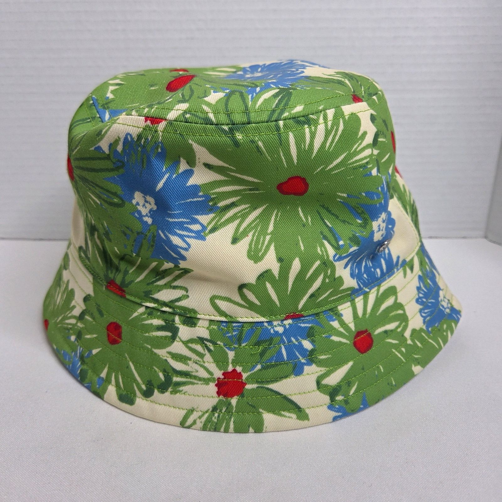 Tory Burch Tory Burch Womens Floral Printed Bucket Hat Ivory Pom Daisy Size ONE SIZE - 2 Thumbnail