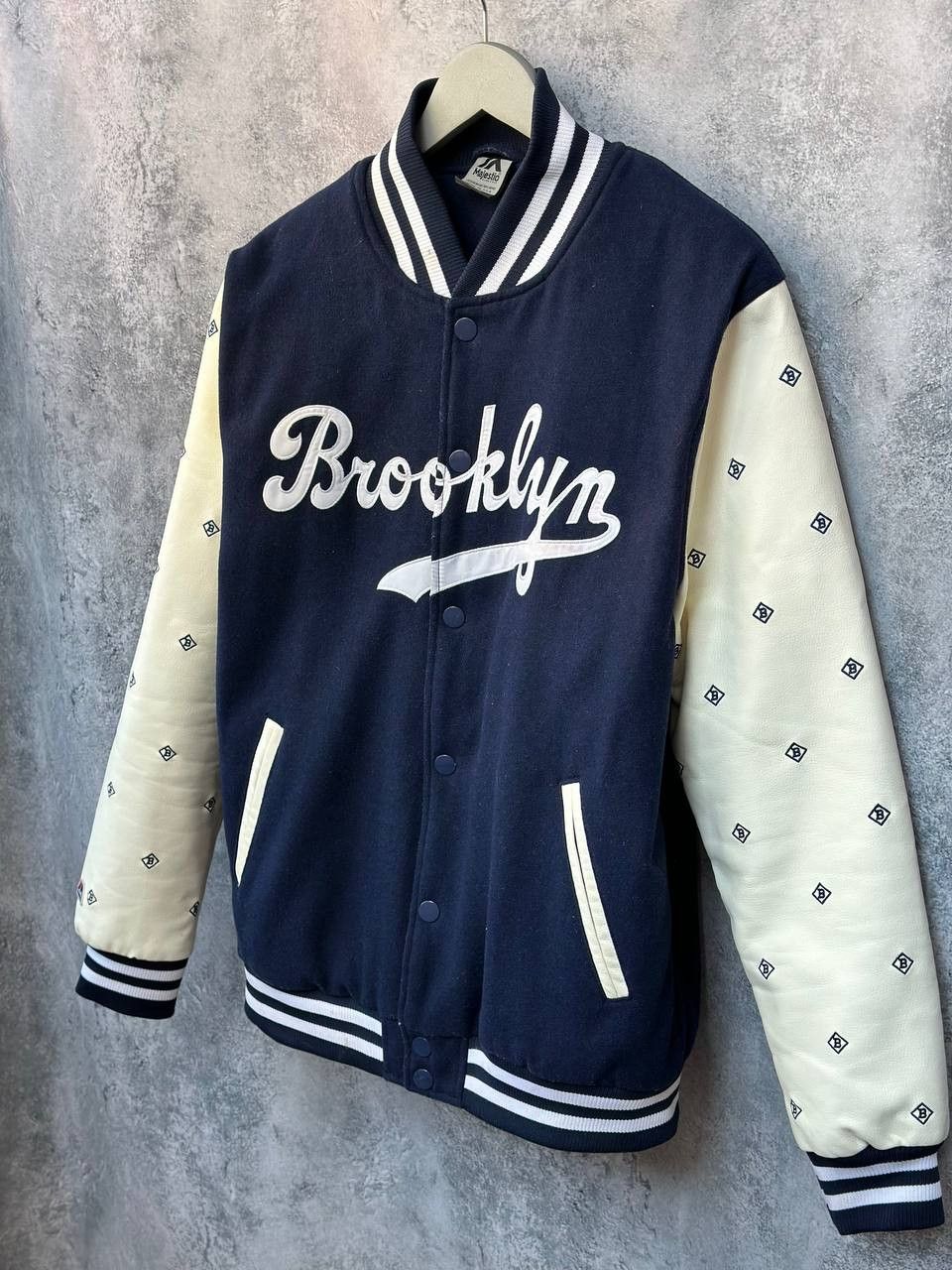 Brooklyn Clothing × Majestic Majestic Katter Letterman Brooklyn Varsity Bomber Jacket Size US L / EU 52-54 / 3 - 1 Thumbnail