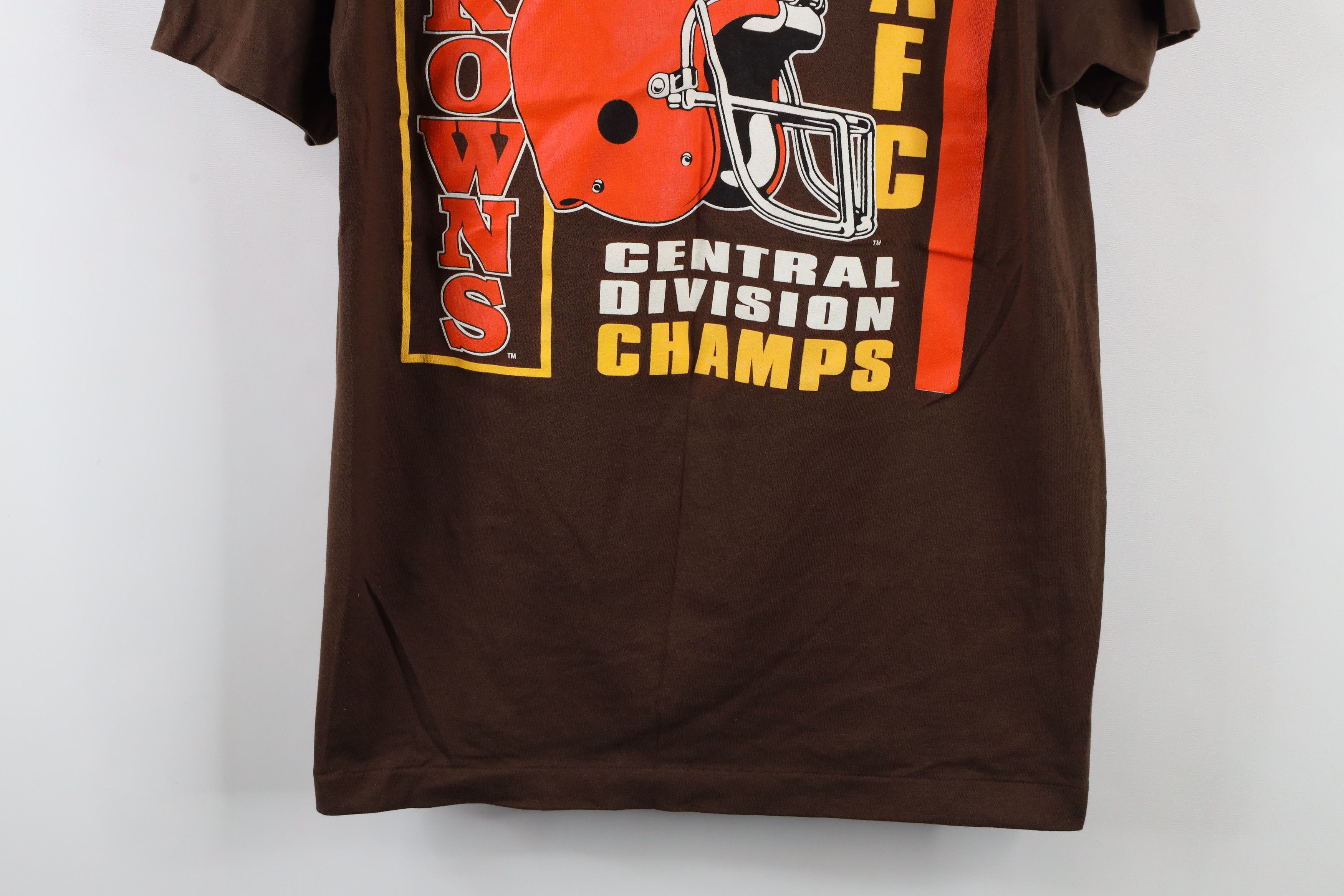 Vintage Vintage 80s Division Champs Cleveland Browns T-Shirt USA Size US L / EU 52-54 / 3 - 3 Thumbnail