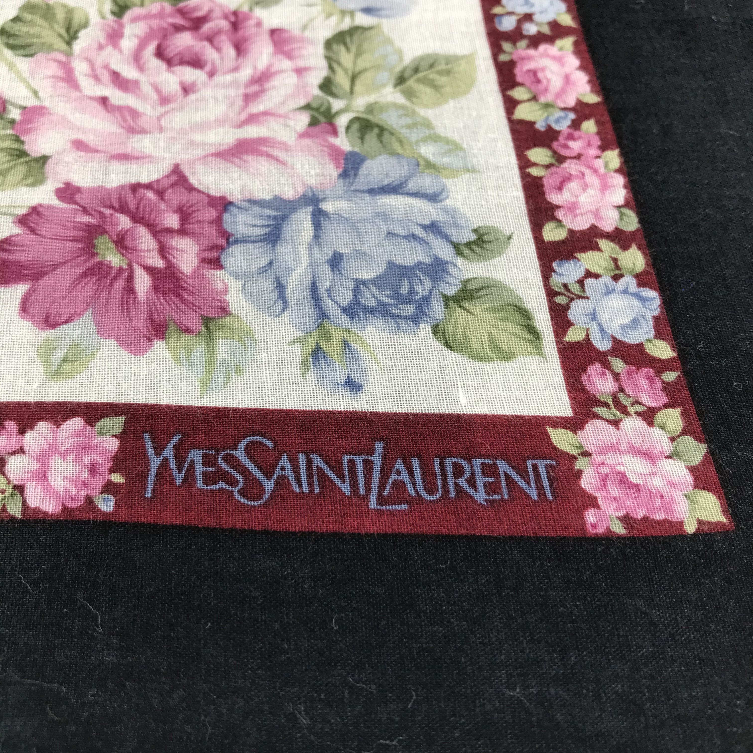 Yves Saint Laurent YSL Floral Handkerchief Neckerchief Bandana H423 Size ONE SIZE - 4 Thumbnail