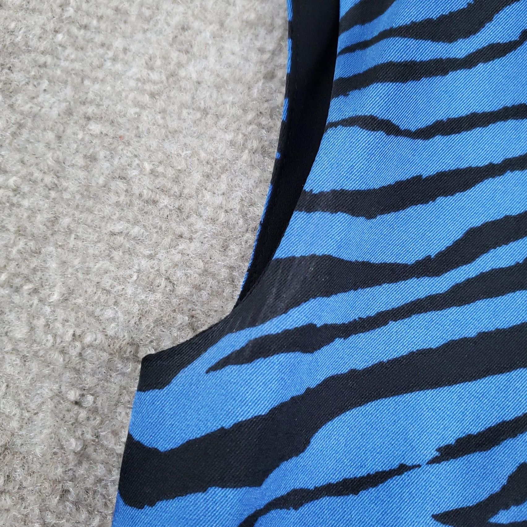 Rebecca Minkoff Rebecca Minkoff Dress Womens L Blue Zebra Print Sleeveless Fit & Flare Mini Size L / US 10 / IT 46 - 7 Thumbnail