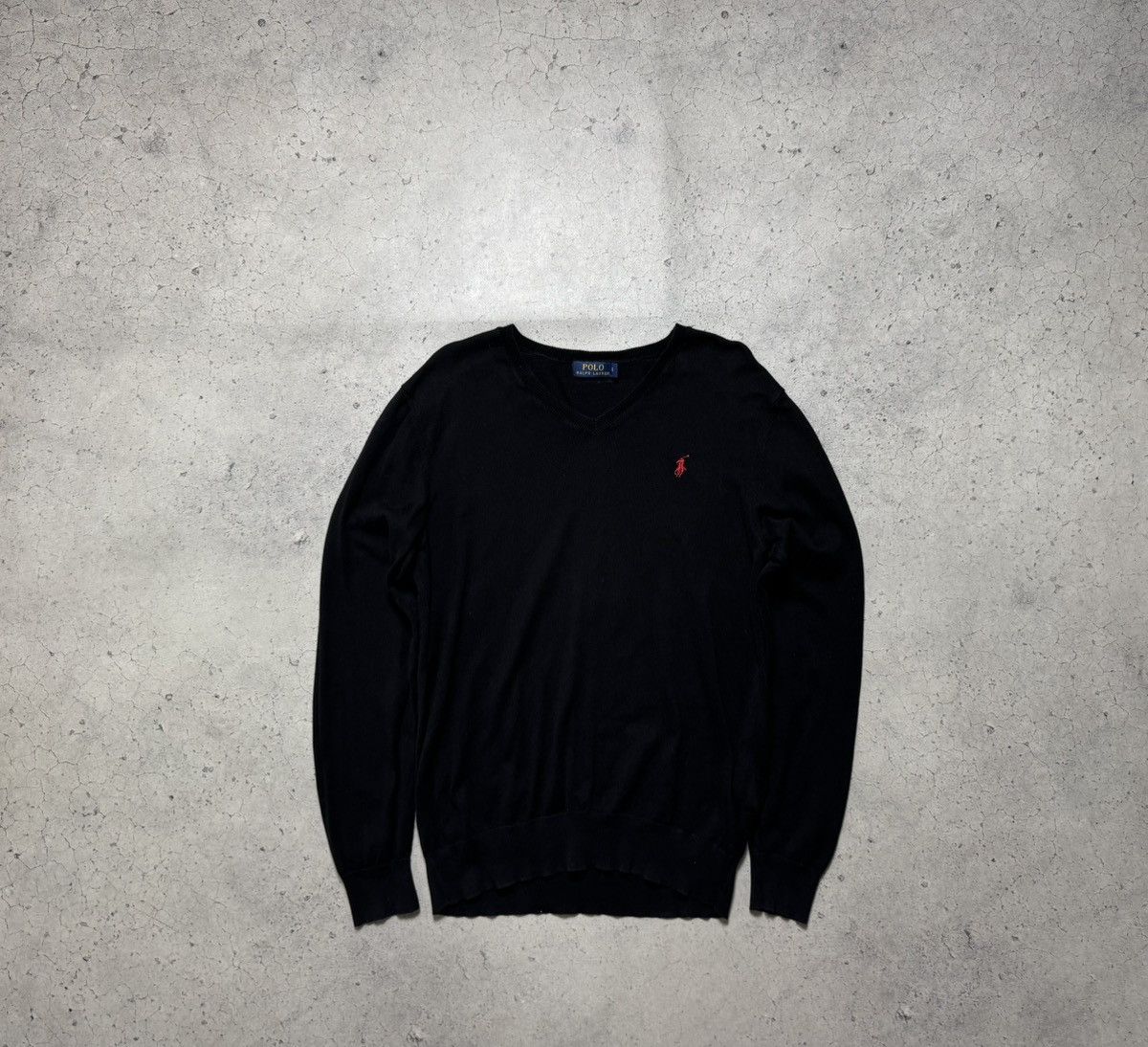Polo Ralph Lauren Polo Ralph Lauren V-Neck Sweater Black Vintage Size M Size US M / EU 48-50 / 2 - 1 Thumbnail