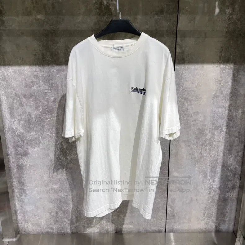 Balenciaga Balenciaga Black and Blue Coke Embroidered Short Sleeve Size US M / EU 48-50 / 2 - 1 Thumbnail