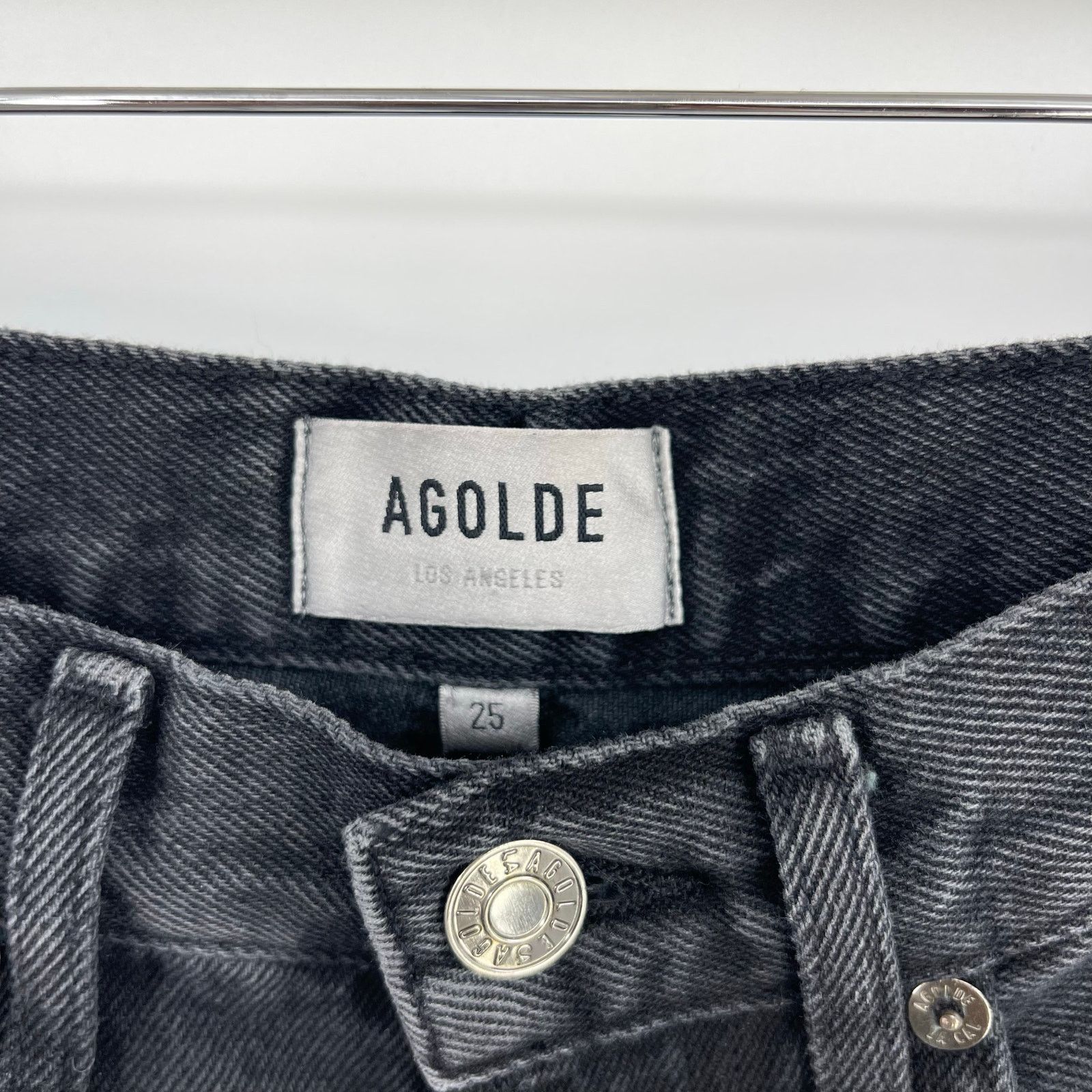 Agolde AGOLDE | 90’s Mid Rise Loose Smokestack Black Jeans 25 Size 25" / US 0 / IT 36 - 6 Thumbnail