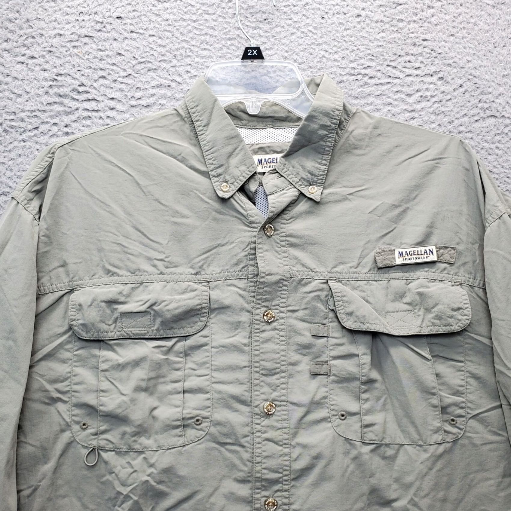 Vintage Magellan Magellan Sportswear Fishing Shirt Mens 2XL Button-Up Green Pocket Detail Collared Long Sleeve Size US XXL / EU 58 / 5 - 3 Thumbnail