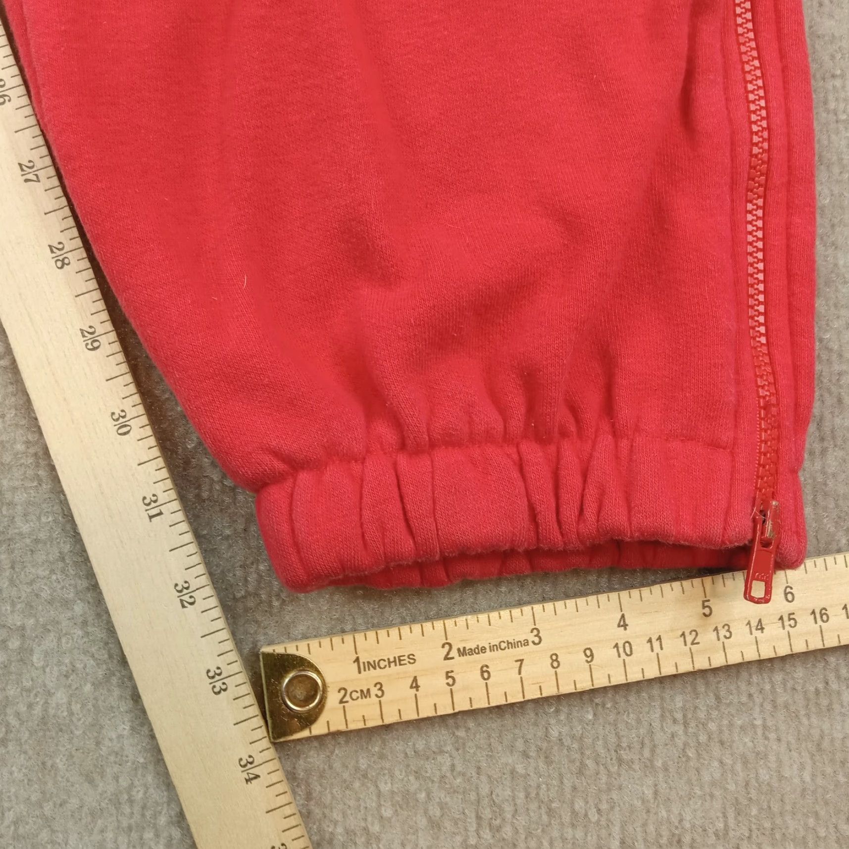 Nike VINTAGE Nike Pants Mens Extra Large Red Track Pants Athletic Drawstring Pockets Size US 33 - 4 Thumbnail