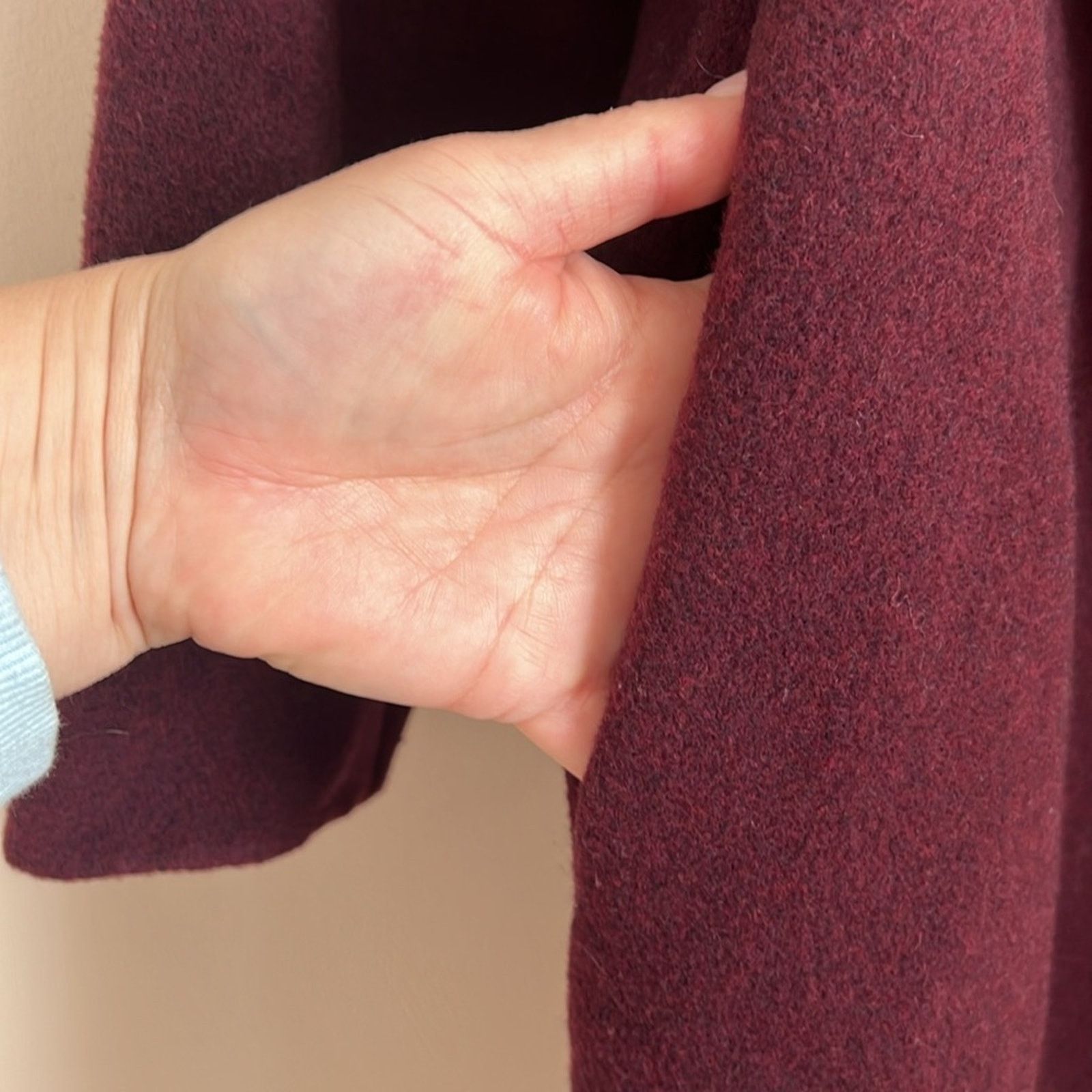Club Monaco Club Monaco Burgundy Wool Jacket with Large Lapel Size XS / US 0-2 / IT 36-38 - 5 Thumbnail