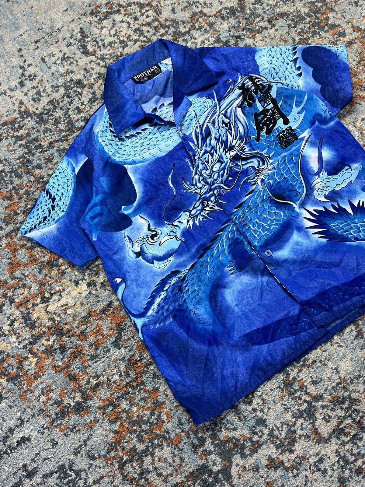 Vintage Vintage 90s Crazy Oriental dragon all over print shirt Size US XS / EU 42 / 0 - 3 Thumbnail