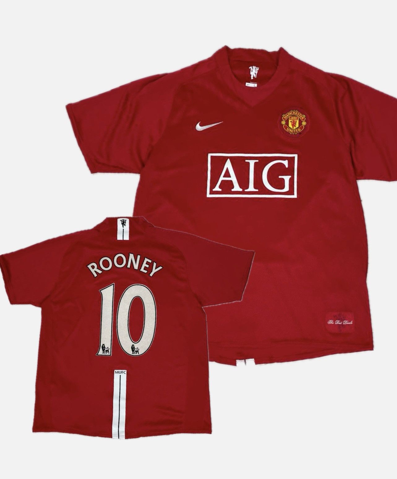 Manchester United 2007 2009 Rooney #10 Home Soccer Jersey